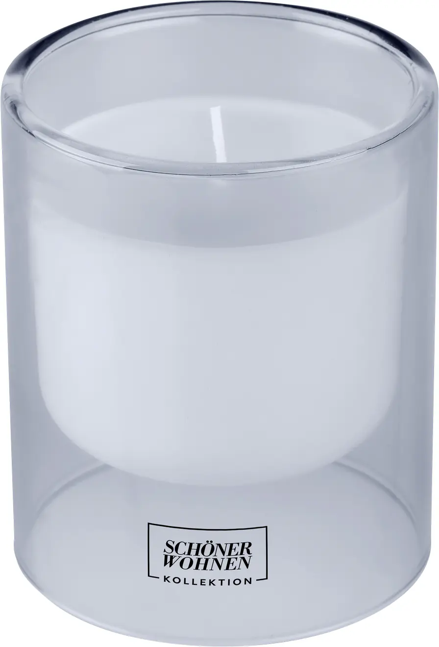 Schöner Wohnen Duftkerze im Glas L Soft Cotton Ø 9 x 11 cm