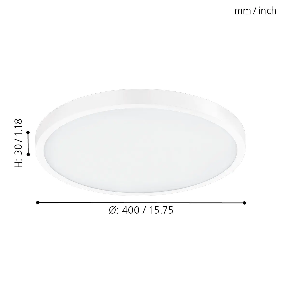Eglo LED Deckenleuchte Fueva 1 weiß Ø 40 cm warmweiß Eglo LED Deckenleuchte Fueva 1 weiß Ø 40 cm warmweiß