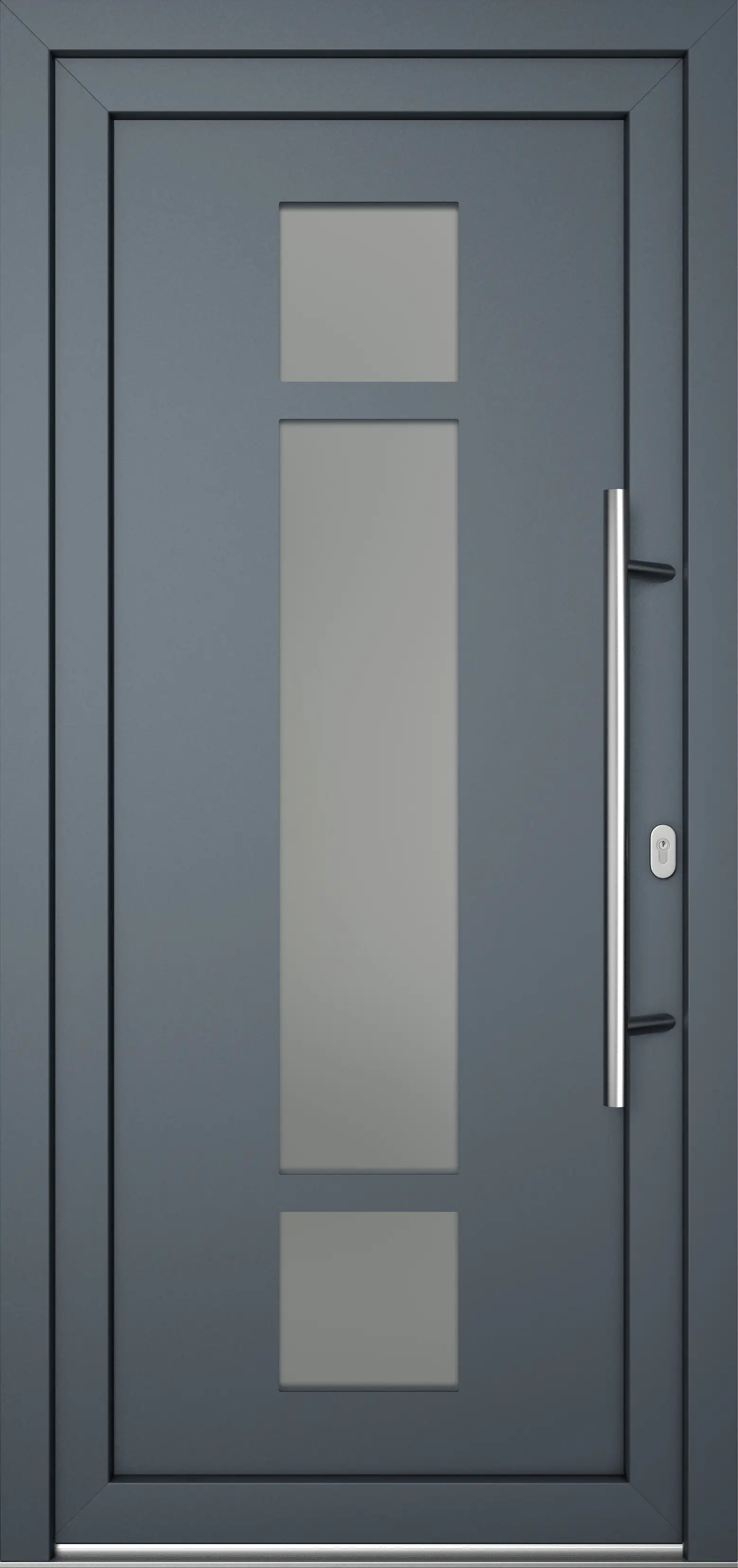 Meeth Haustür Optimal Pro PVC Modell 102 88 x 200 cm DIN Rechts weiß/titan Meeth Haustür Optimal Pro PVC Modell 102 88 x 200 cm DIN Rechts weiß/titan