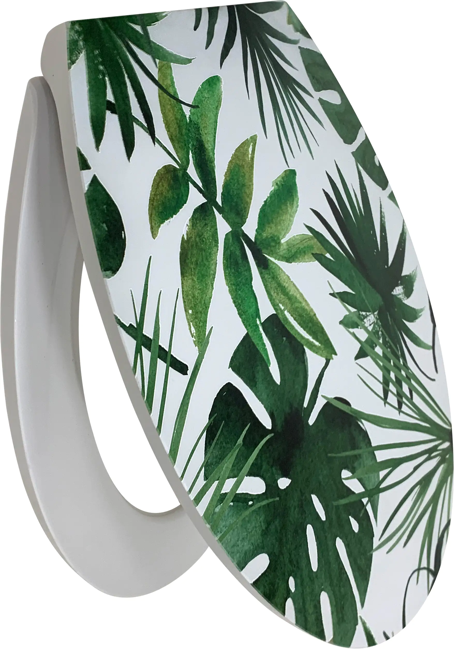 Primaster WC-Sitz mit Absenkautomatik Palme weiß
