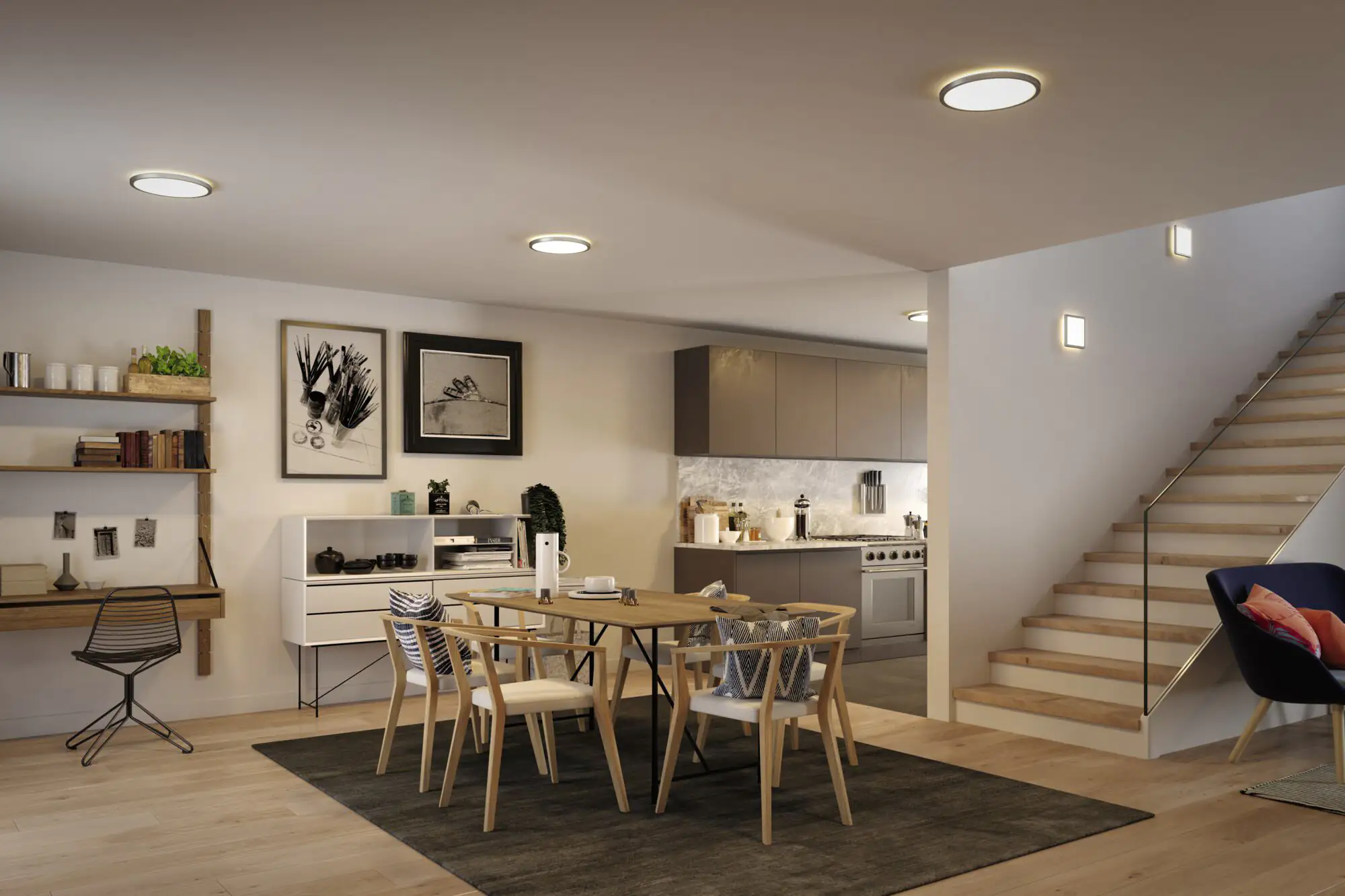 Paulmann LED Panel Atria Shine chrom-matt 29,3 x 29,3 cm warmweiß