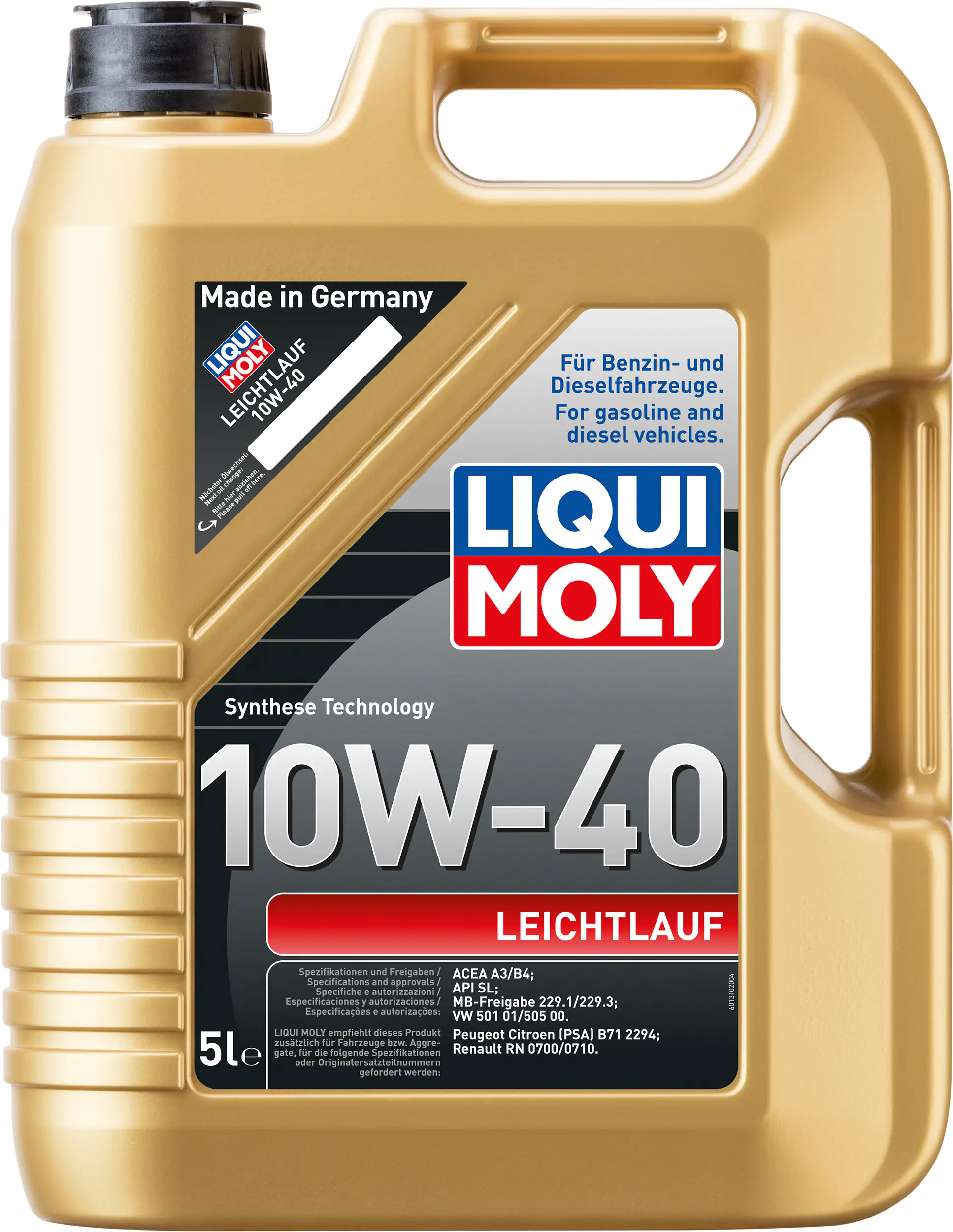 Liqui Moly Motoröl Leichtlauf 10W-40 5 L Liqui Moly Motoröl Leichtlauf 10W-40 5 L