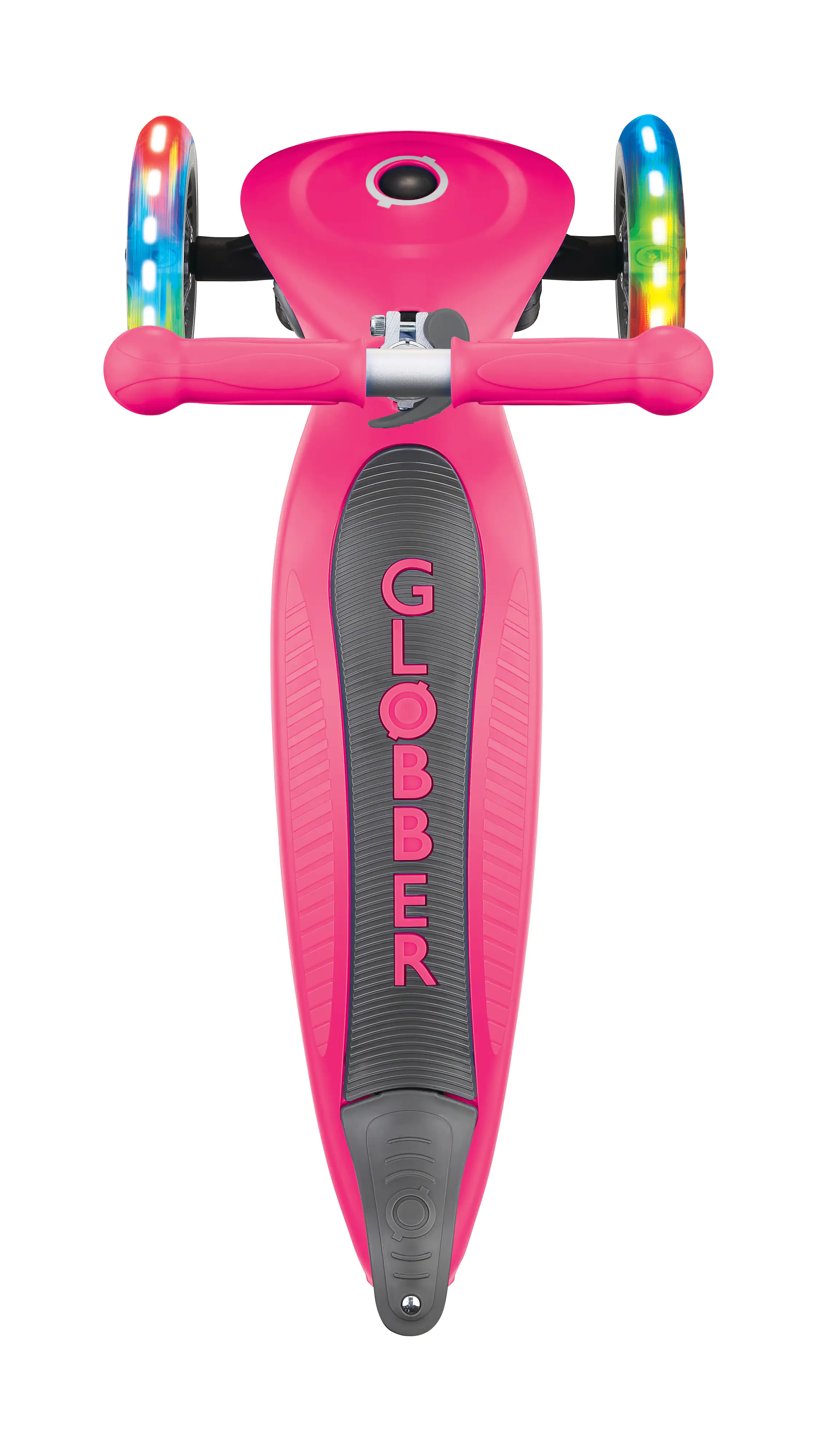 Globber Scooter Junior Foldable Lights fuchsia pink mit Leuchtrollen