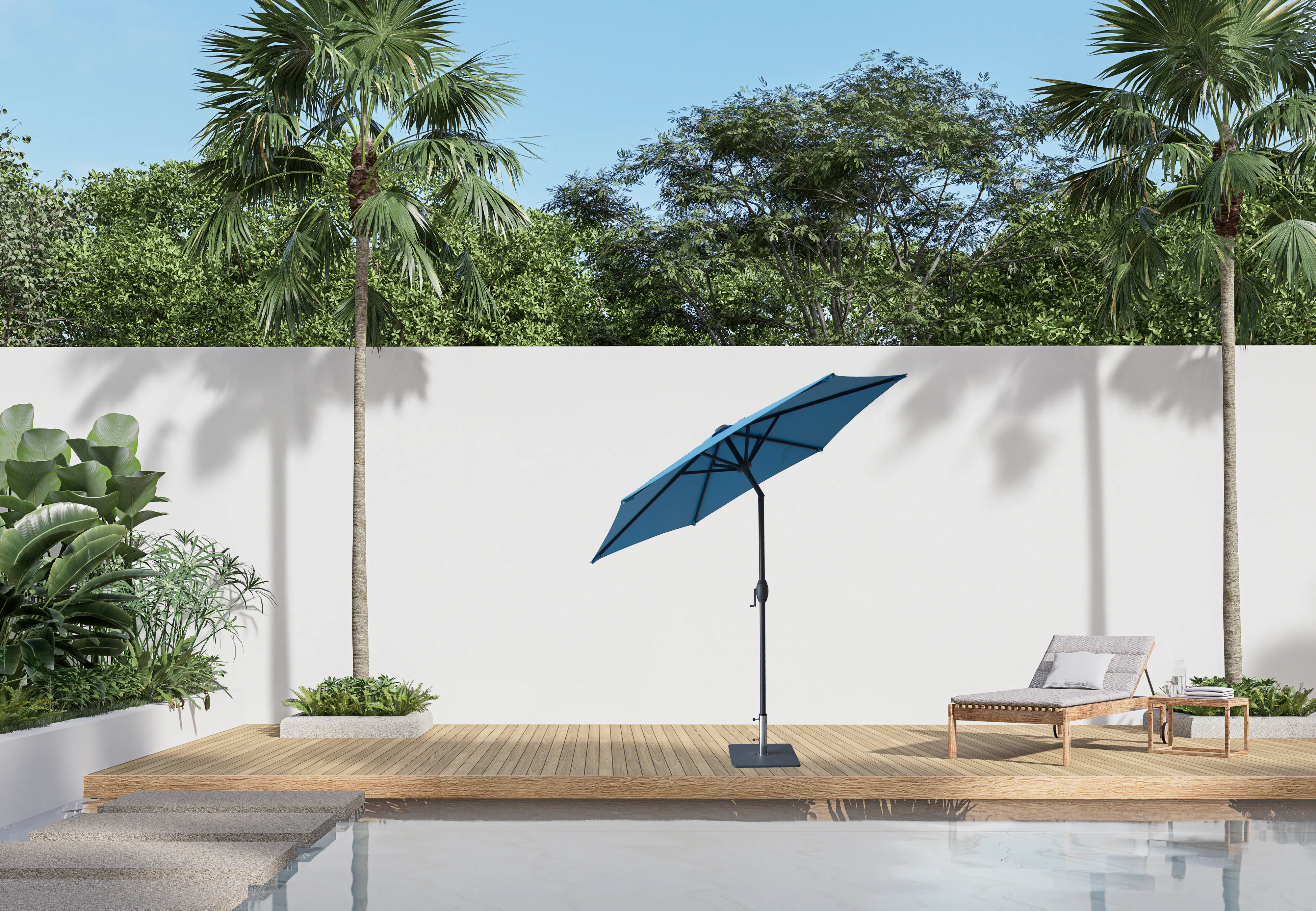 Primaster Sonnenschirm Ingenio hellblau Ø 250 cm