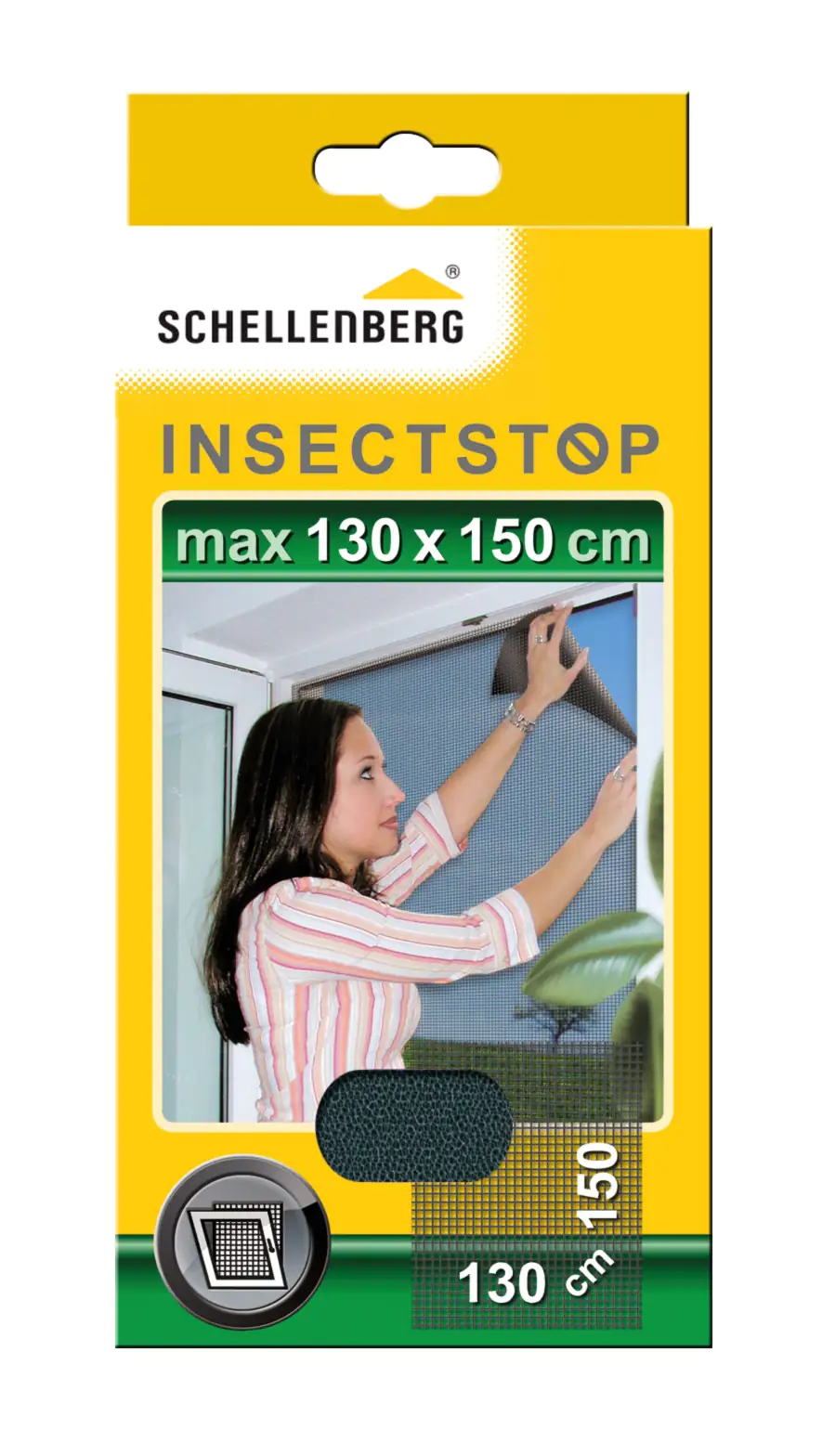 Schellenberg Fliegengitter 130 x 150 cm  anthrazit kürzbar