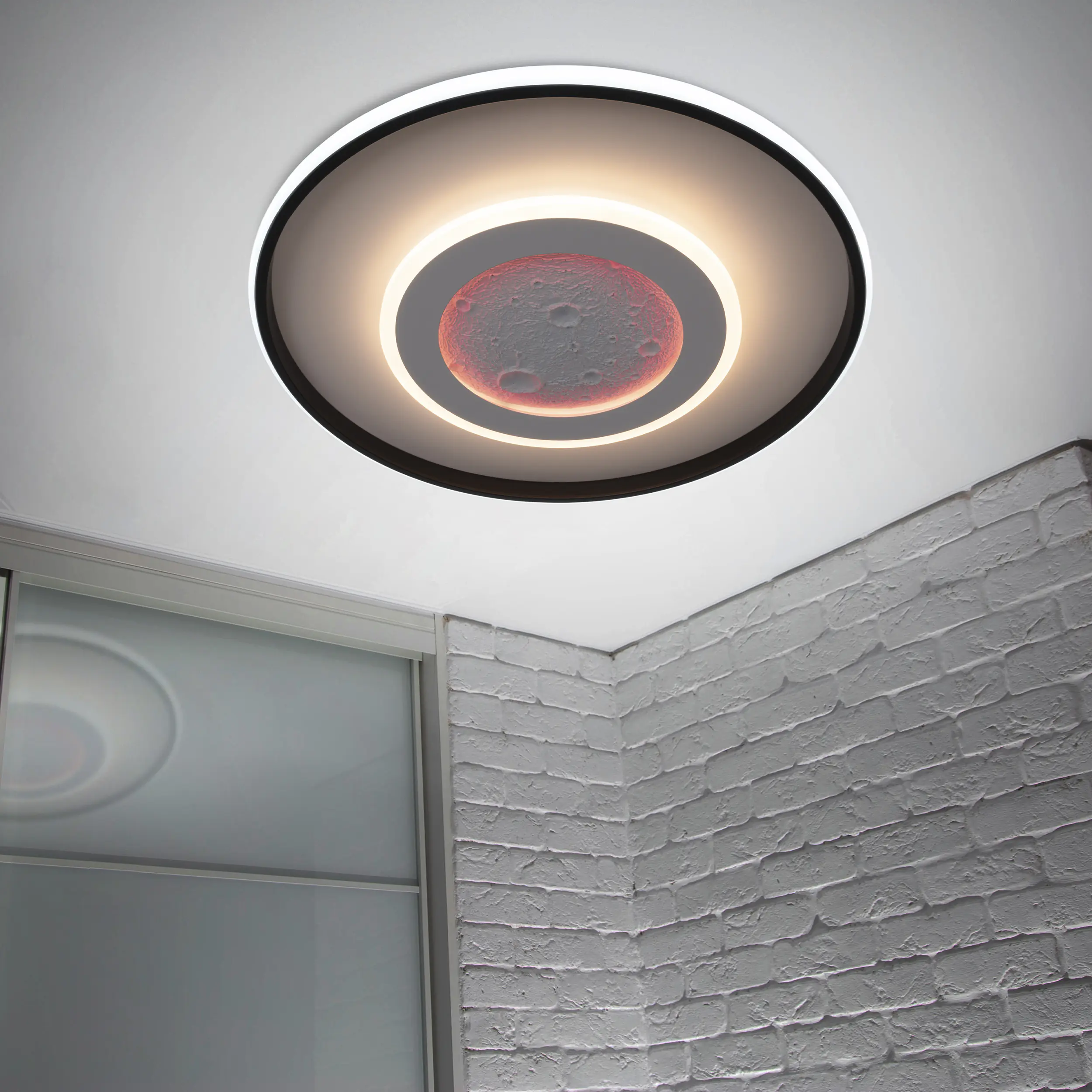 Light & More LED Deckenleuchte Moon 50 W Metall RGB 