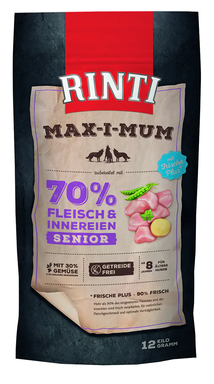 Rinti Max-i-Mum Hundetrockenfutter Senior 12 kg Fleisch & Innereien