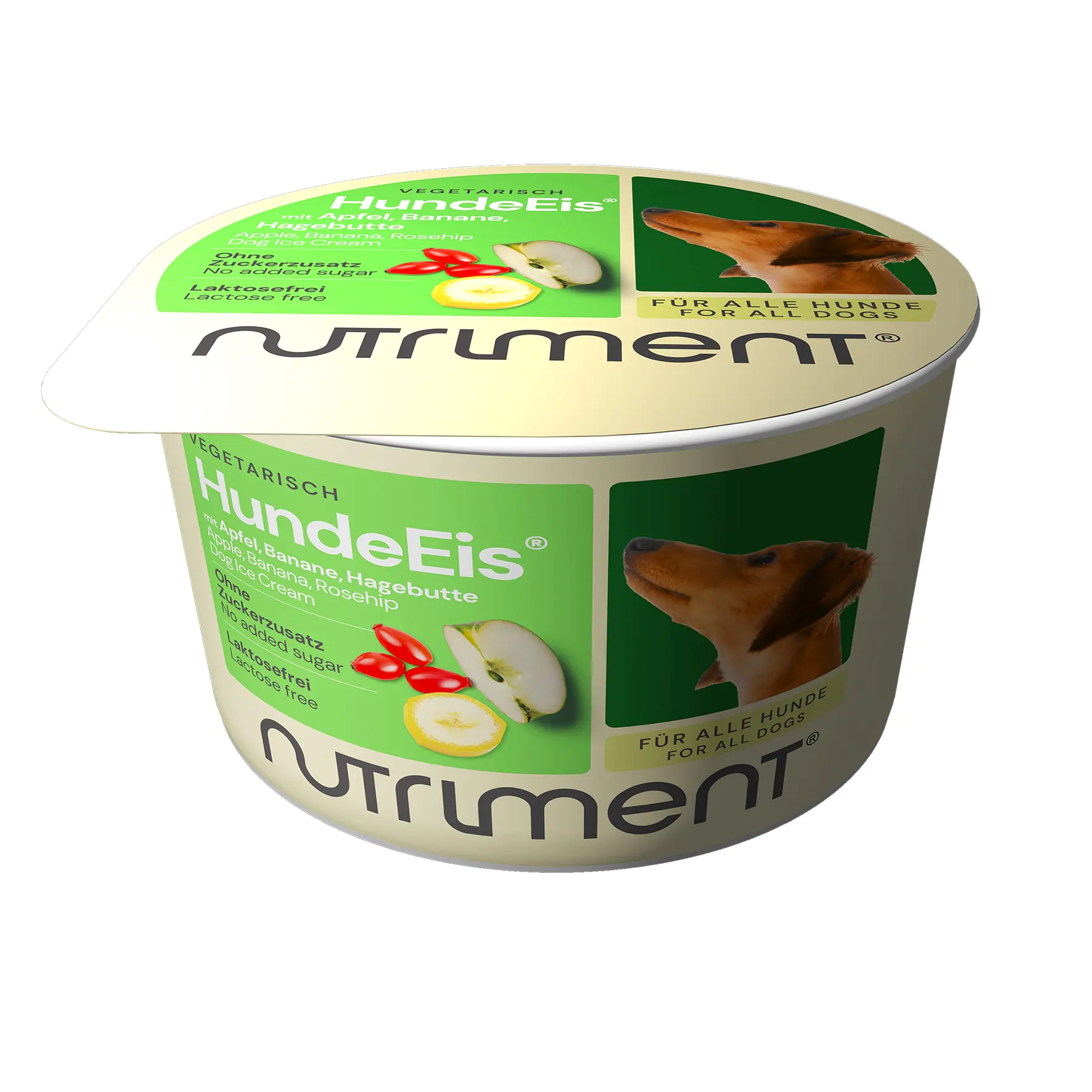 Nutriment Hundeeis Apfel, Banane, Hagebutte, 90ml