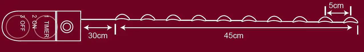 TrendLine LED-Lichterkette Micro Innen 45 cm warmweiß-silber mit Timer