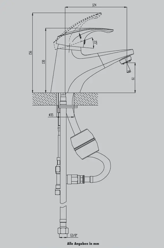 Primaster Waschtischarmatur Berlin verchromt Niederdruck mit Handbrause