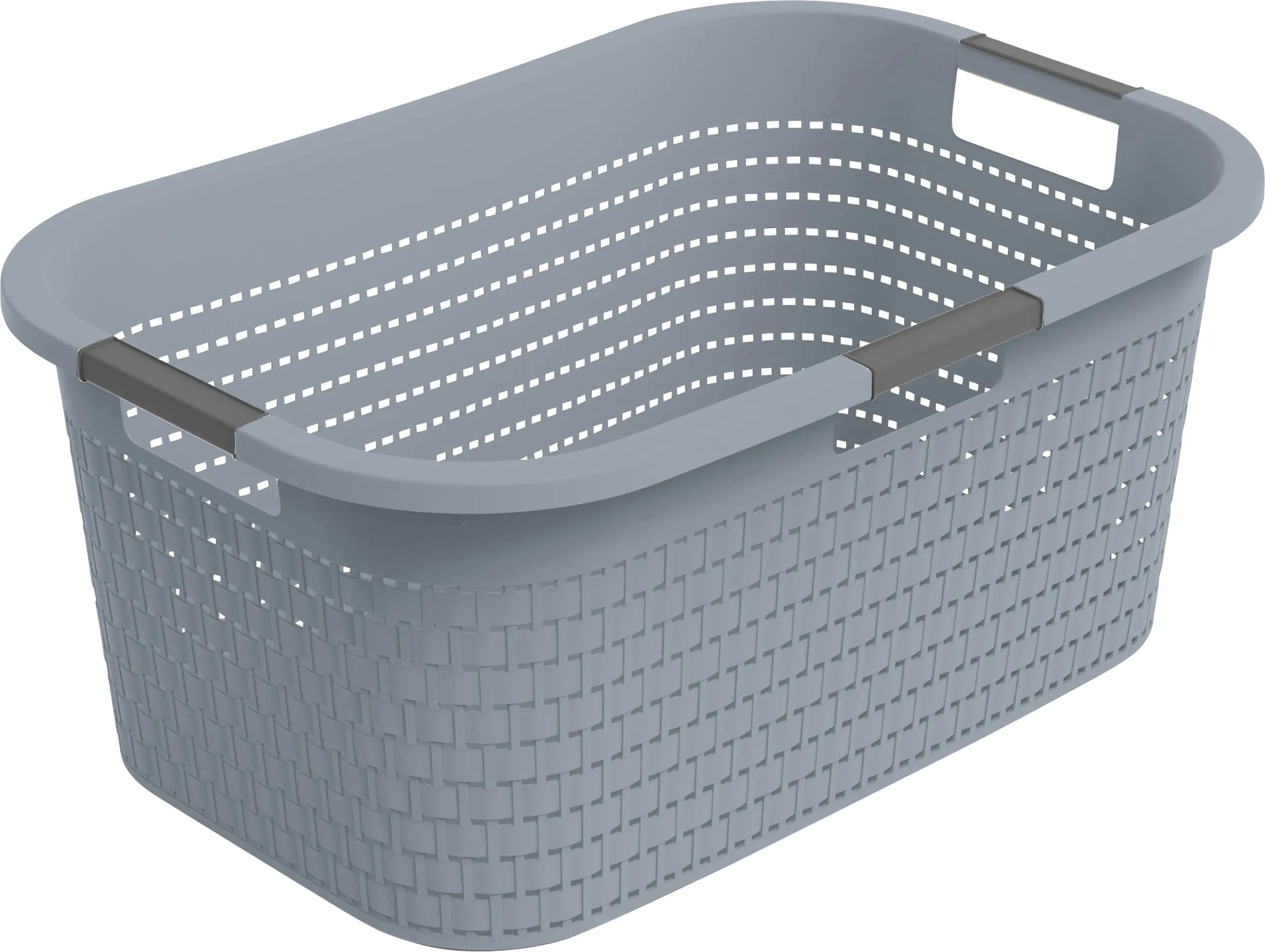 Rotho Wäschekorb Country 40 L misty blau