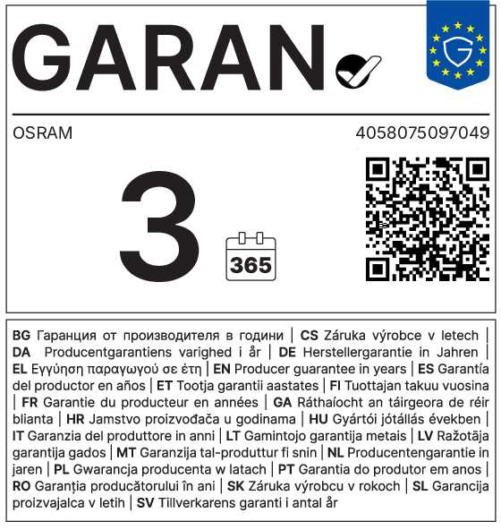 3 Jahre Garantie