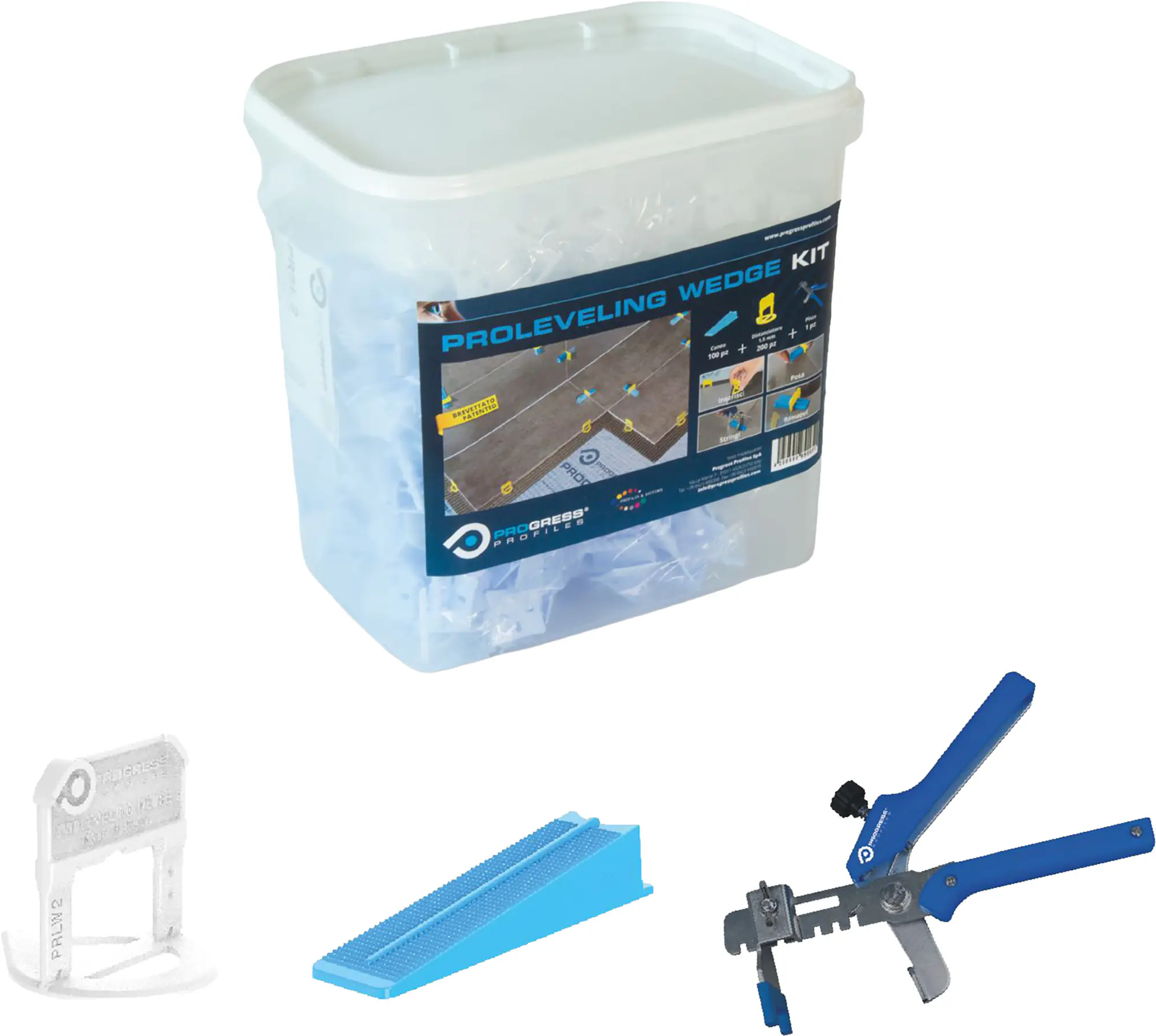 Proleveling Fliesenzubehör-Eimer 301 tlg. für Keilsystem