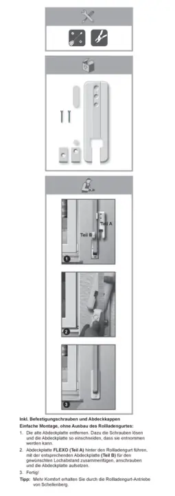 Schellenberg Abdeckplatte FLEXO 10,5 bis 16,0 cm - weiß