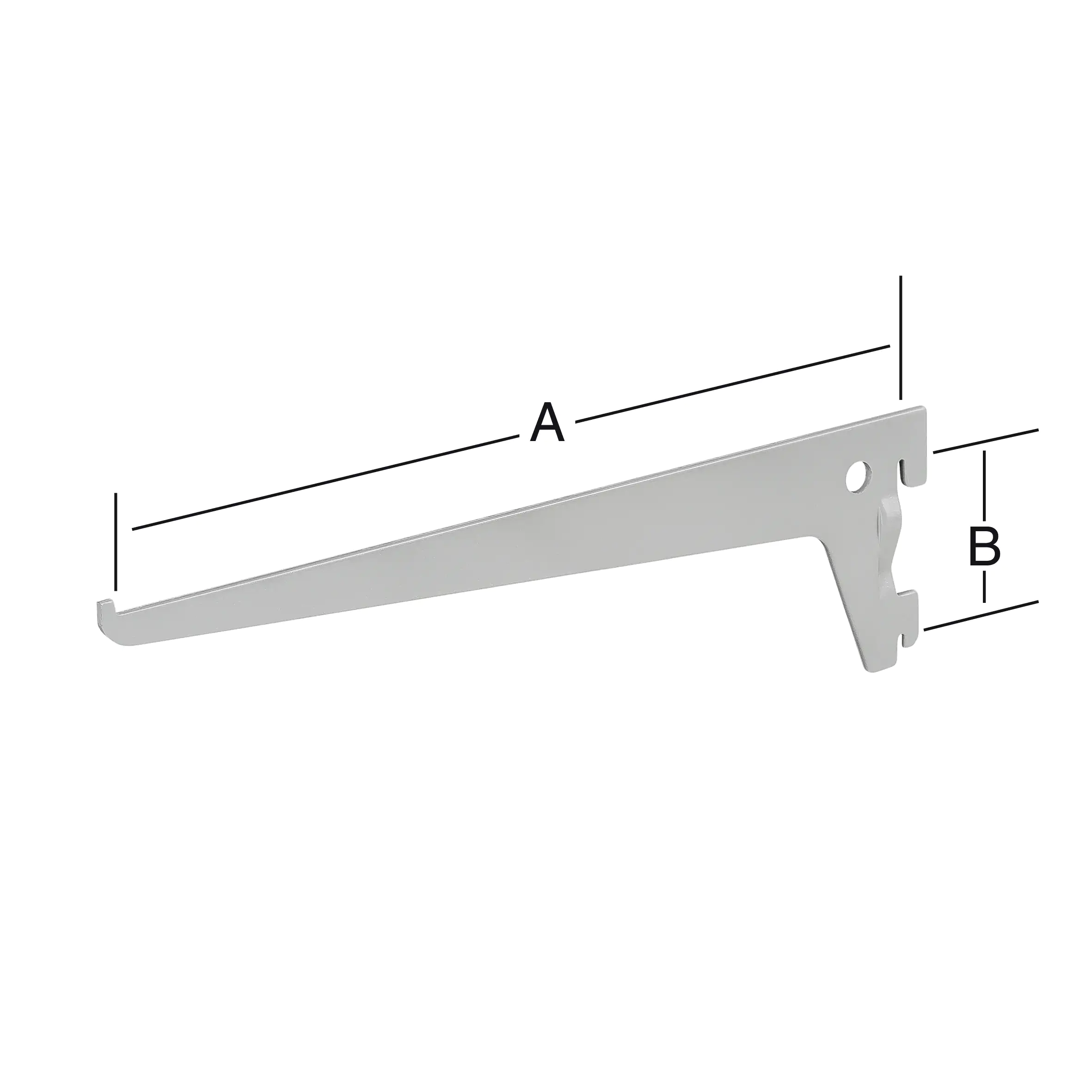 TrendLine Einlochträger 1-reihig grau 15 x 7 cm