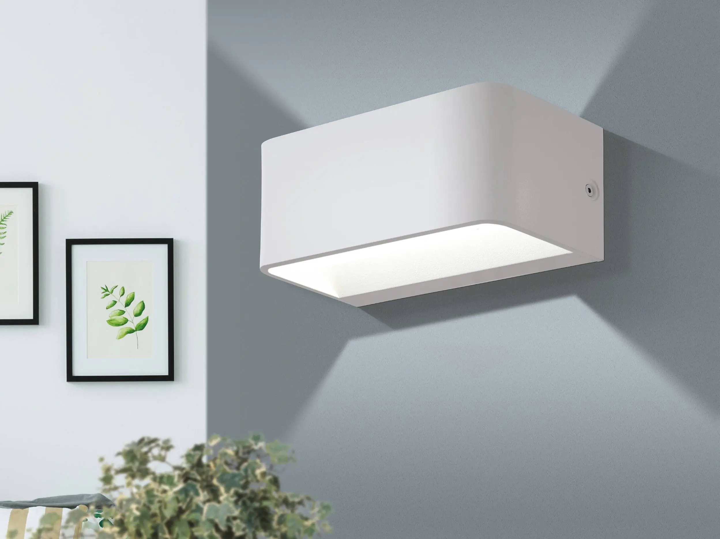 Eglo LED Wandleuchte Sania 4 weiß 20 x 8 cm Up & Down warmweiß Eglo LED Wandleuchte Sania 4 weiß 20 x 8 cm Up & Down warmweiß