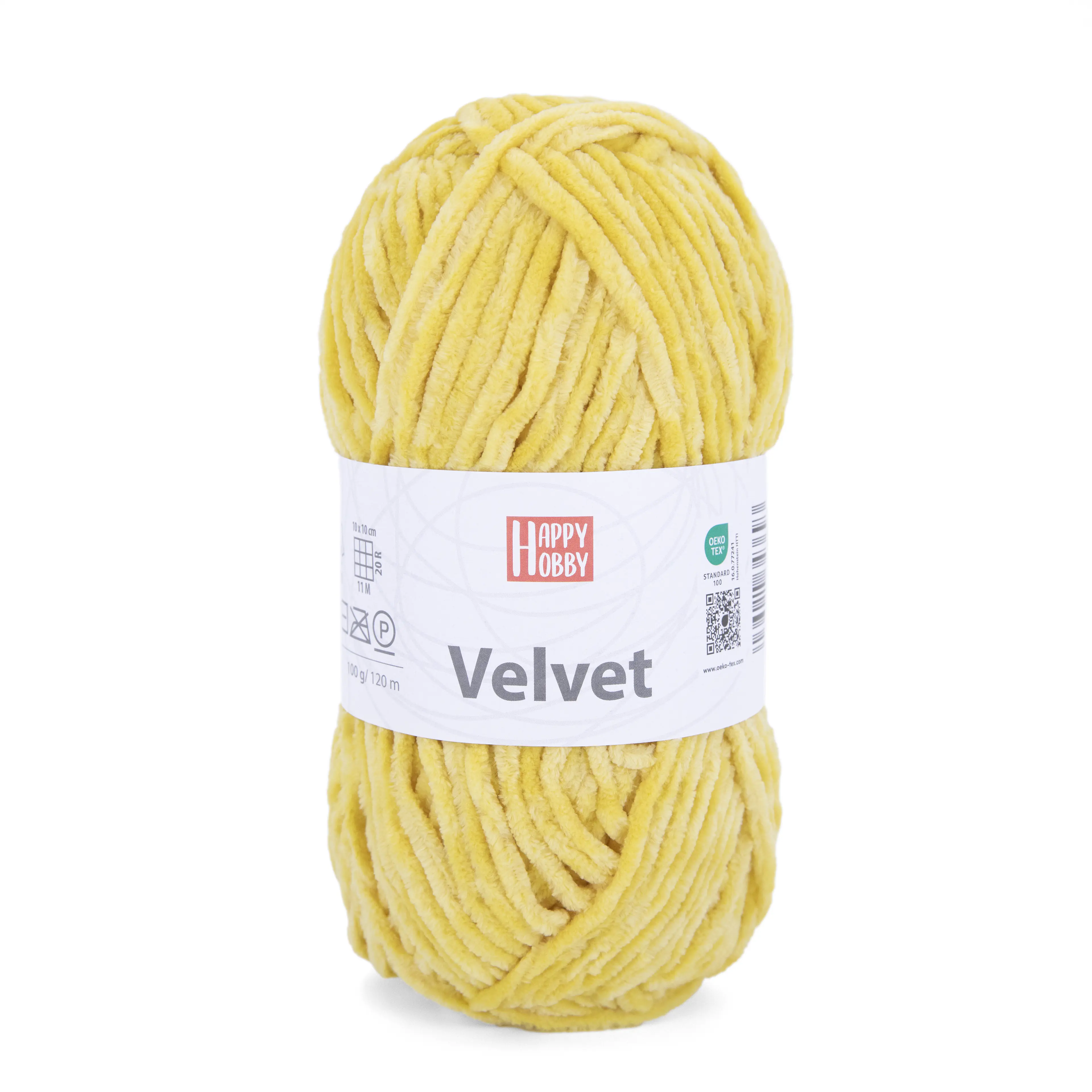 Happy Hobby Wolle Velvet 100 g  gelb