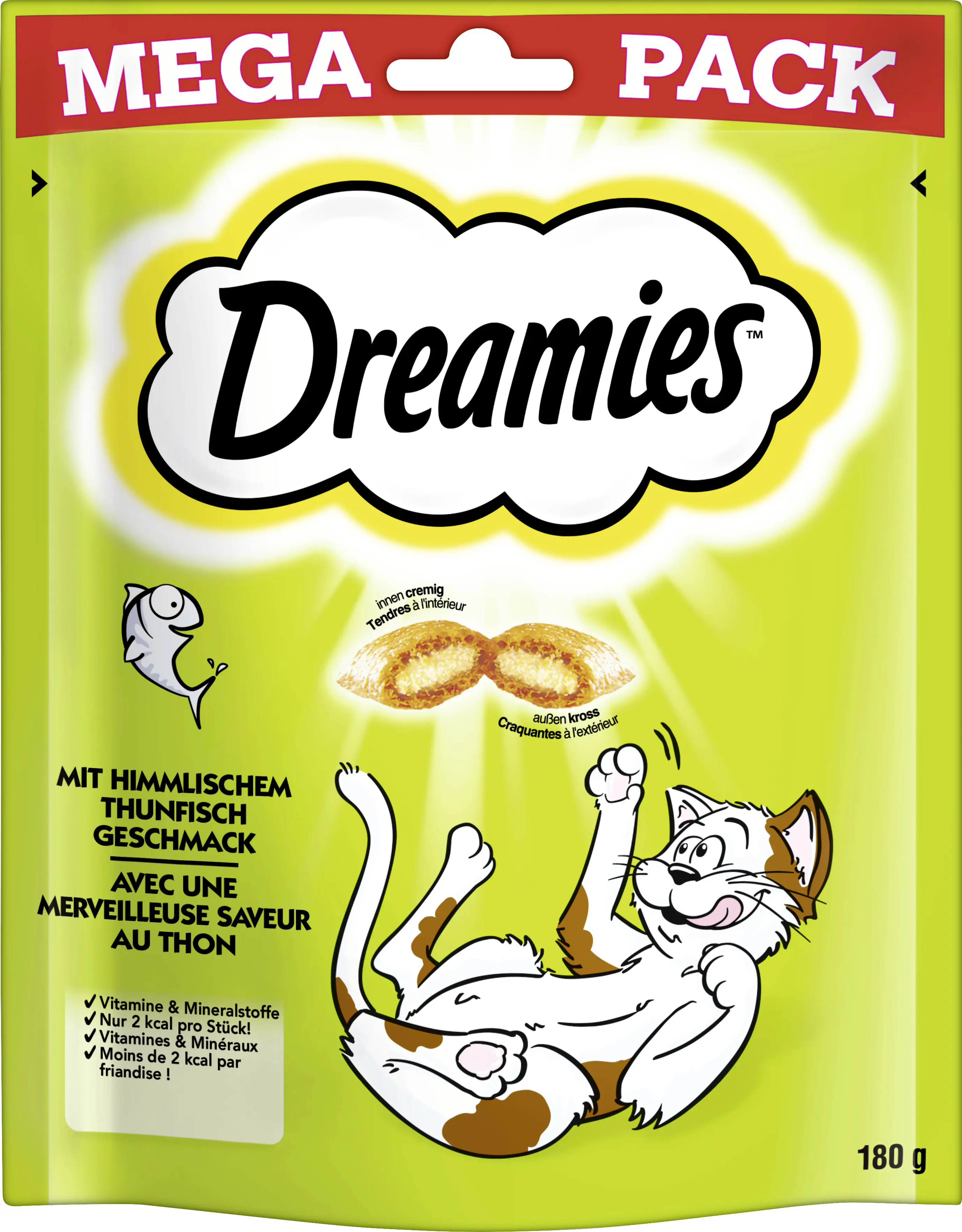 DREAMIES Katzensnack mit Thunfischgeschmack 180 g Mega Pack