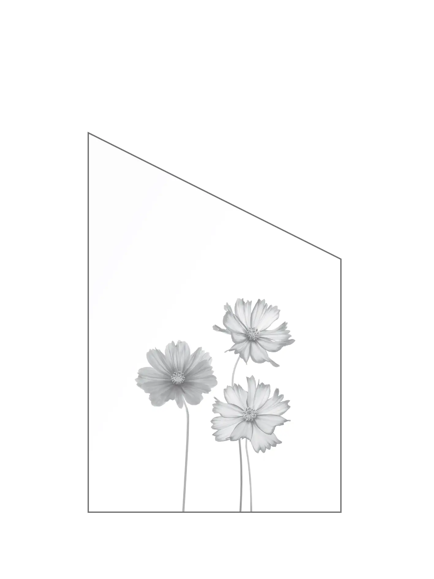 Ambiente Glaszaun Dekor 93 schräg 120 x 180/120 cm gehärtetes 8 mm Glas