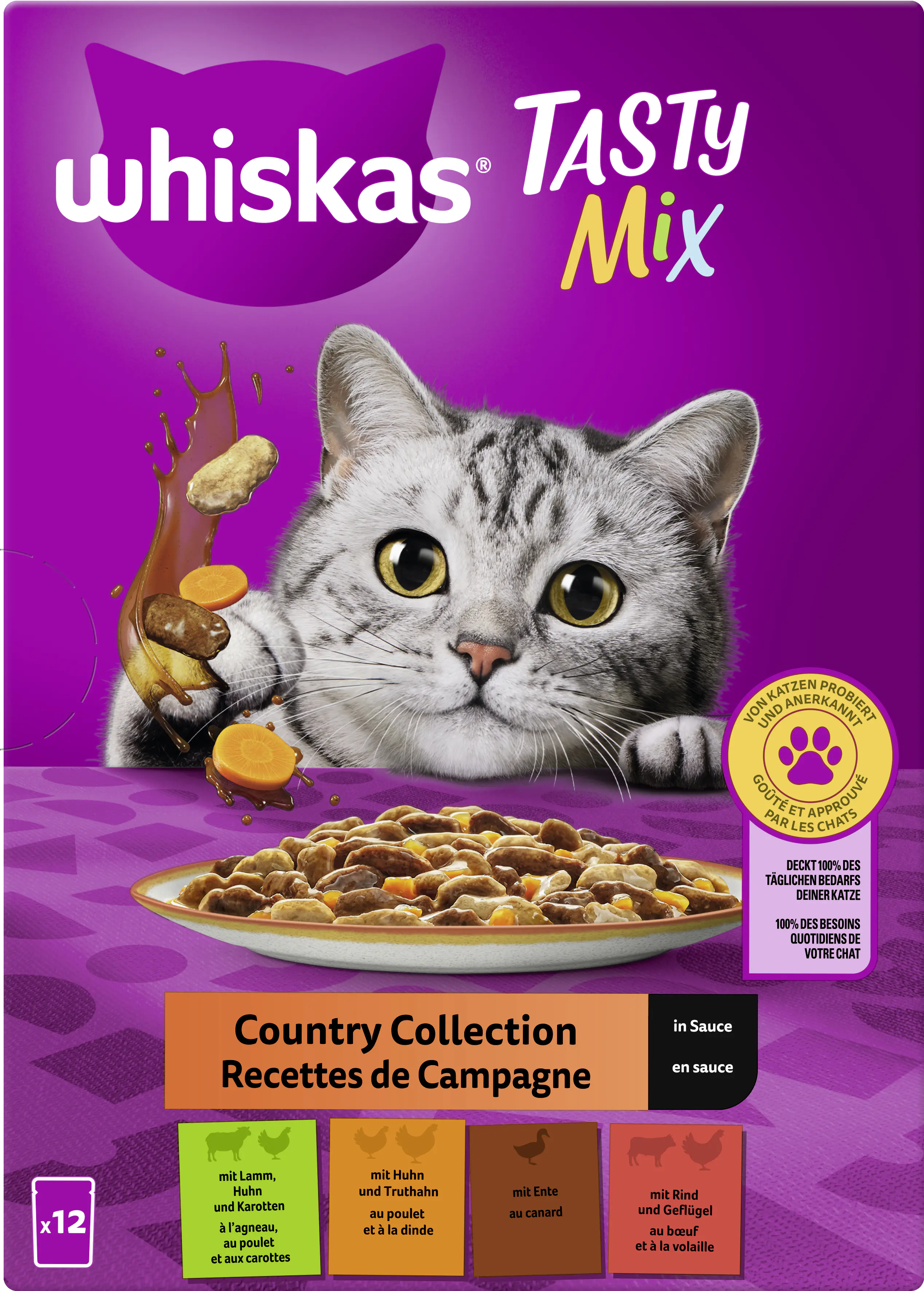 Whiskas Multipack Country Collection Tasty Mix Katzenfutter 12 x 85 g