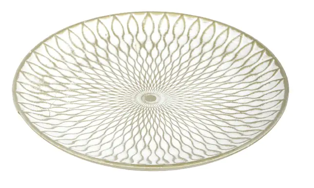 TrendLine Deko Teller Ø 30 cm weiß gold