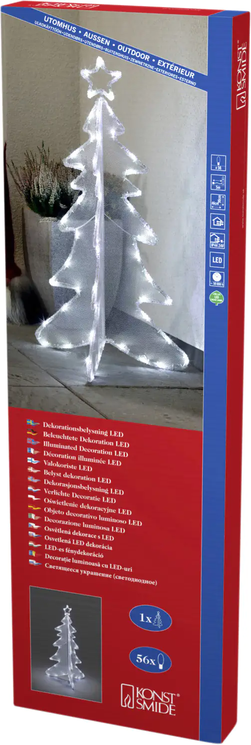 Konstsmide Acryl Tannenbaum 56 LED, weiß