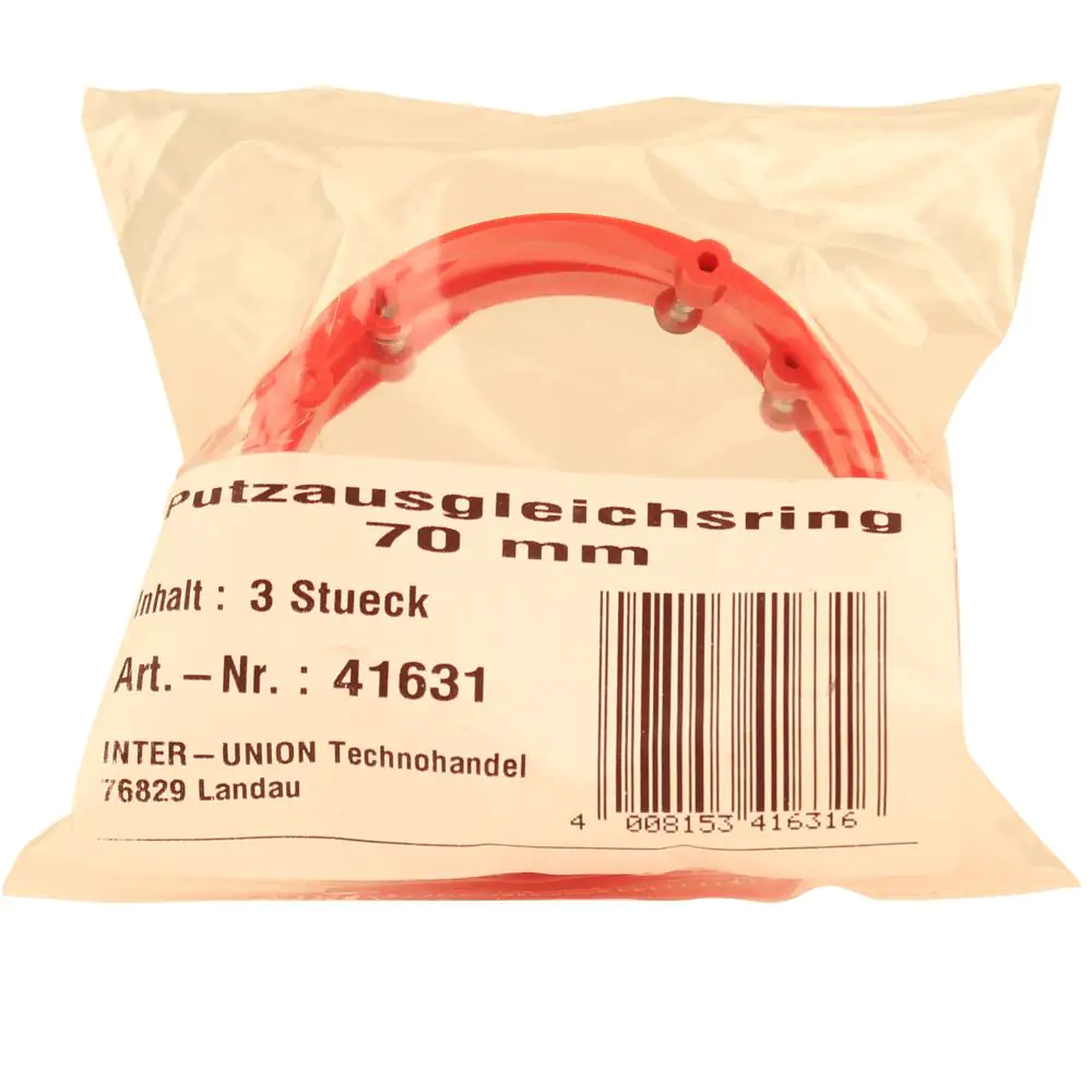 Putzausgleichring 70mm H12mm rot 3x Putzausgleichring 70mm H12mm rot 3x