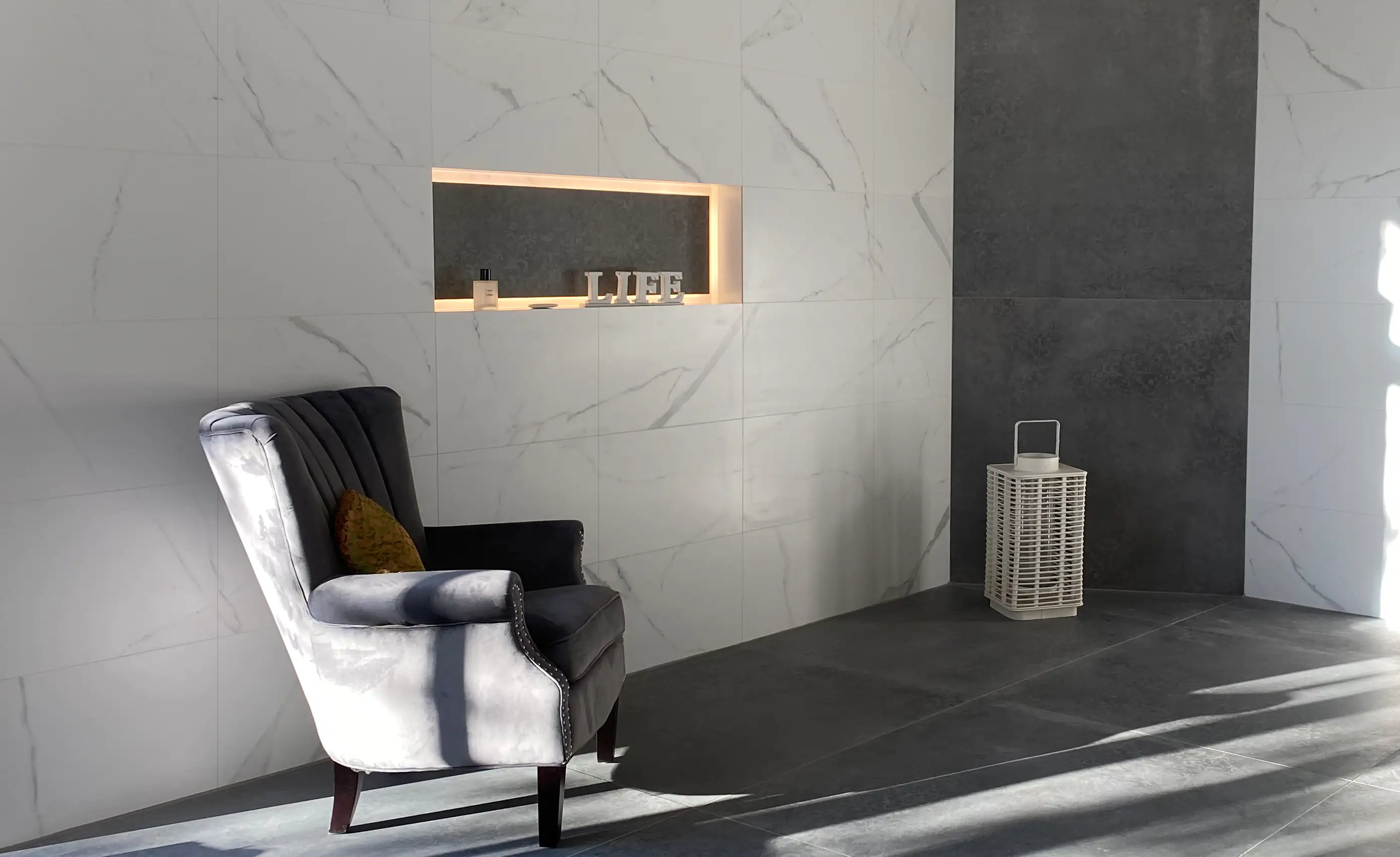 Wandfliese Casablanca 30 x 60 cm weiß glanz Wandfliese Casablanca 30 x 60 cm weiß glanz