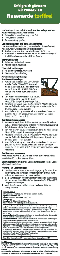 Primaster Rasenerde 40 L torffrei Primaster Rasenerde 40 L torffrei