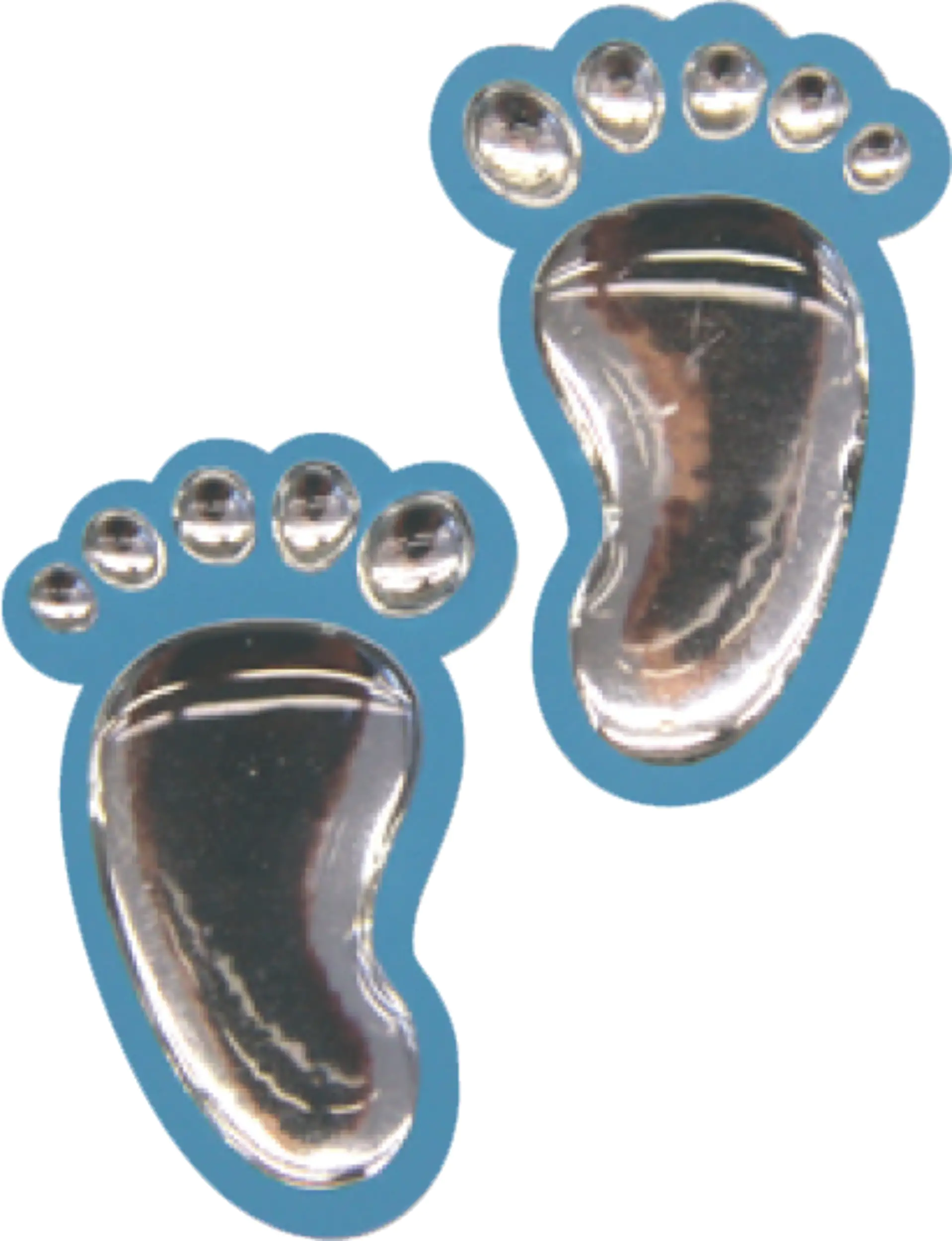 Hermann Schütz 3D-Chrome-Sticker Füße 2er-Set blau je 30x20mm