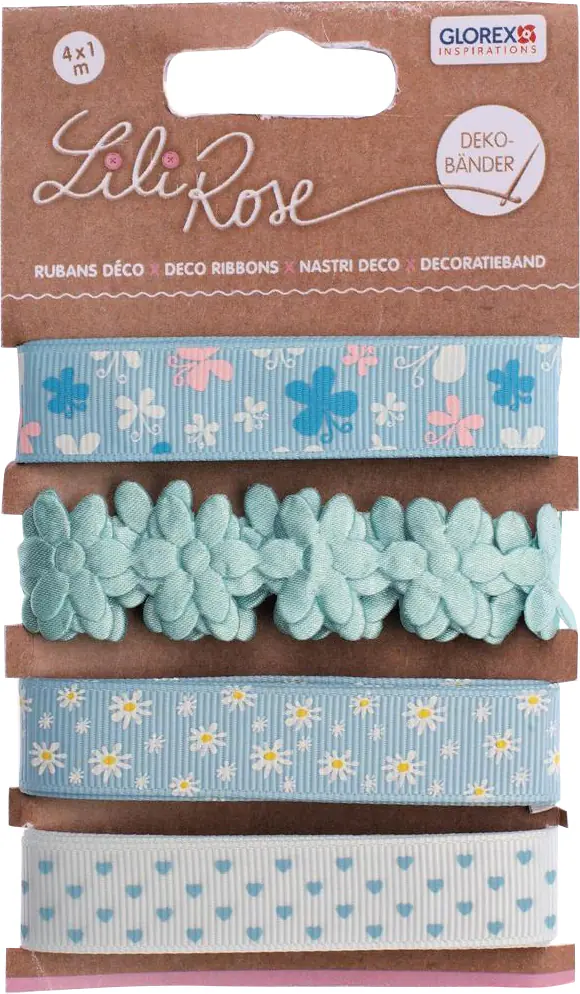 Glorex Deko Bänder Blautöne