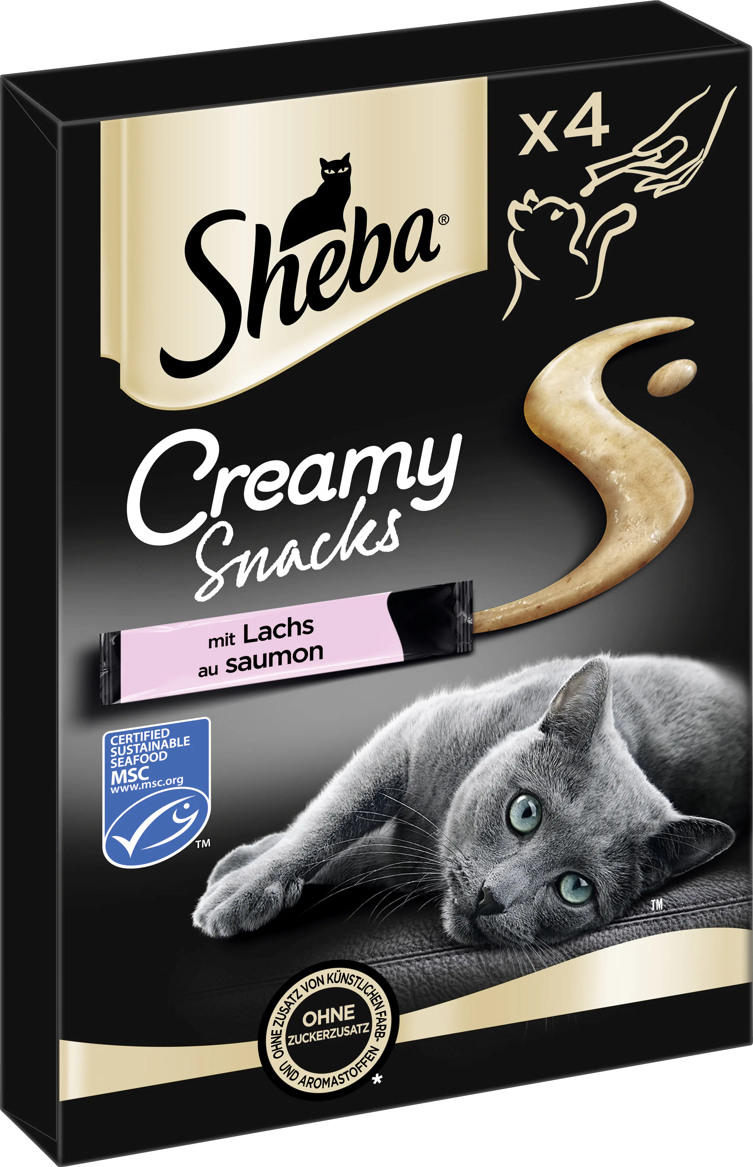 Sheba Creamy Snacks Katzenleckerli Adult 4 x 12 g Lachs