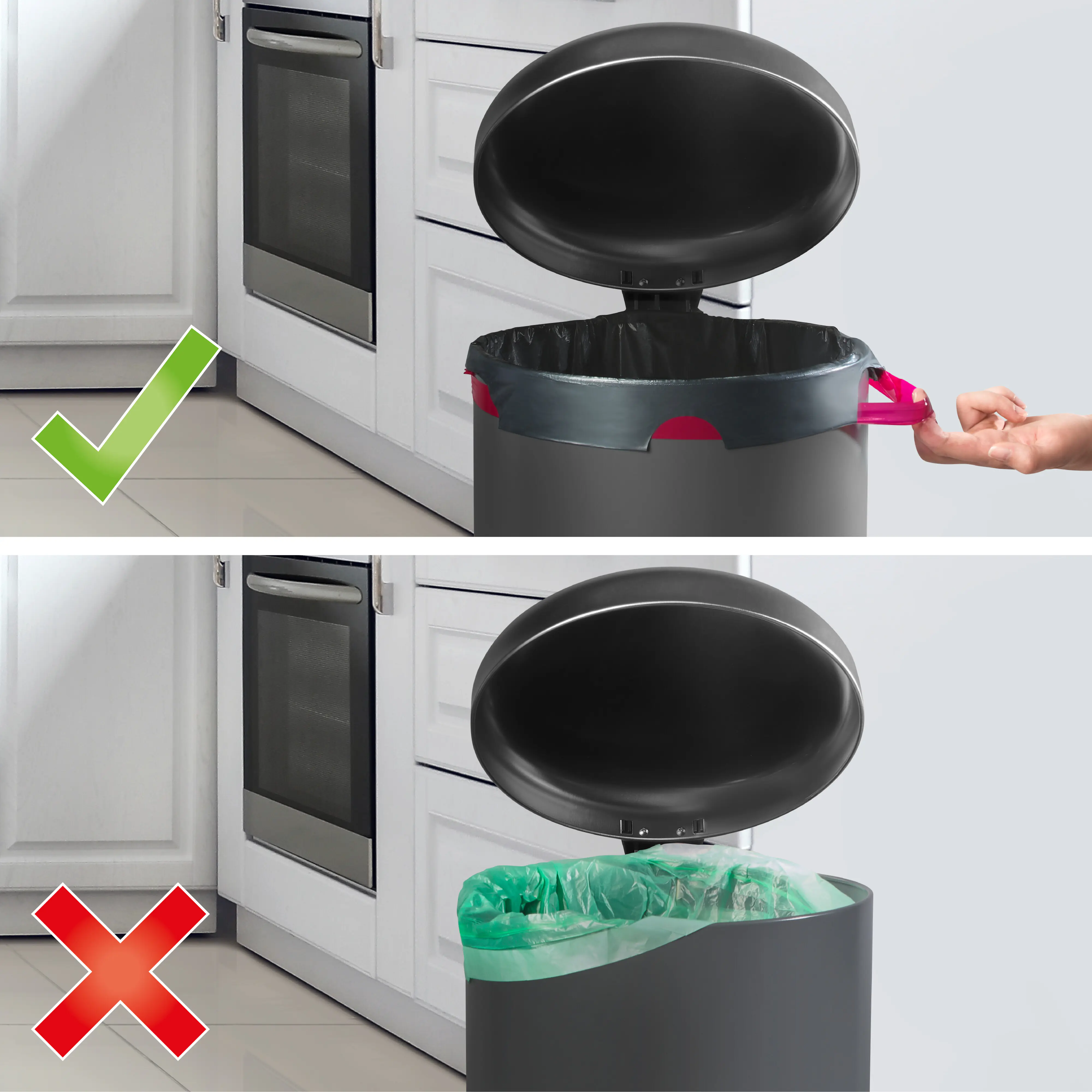 Swirl® Fixierband-Müllbeutel 20 L Reißfest & Dicht