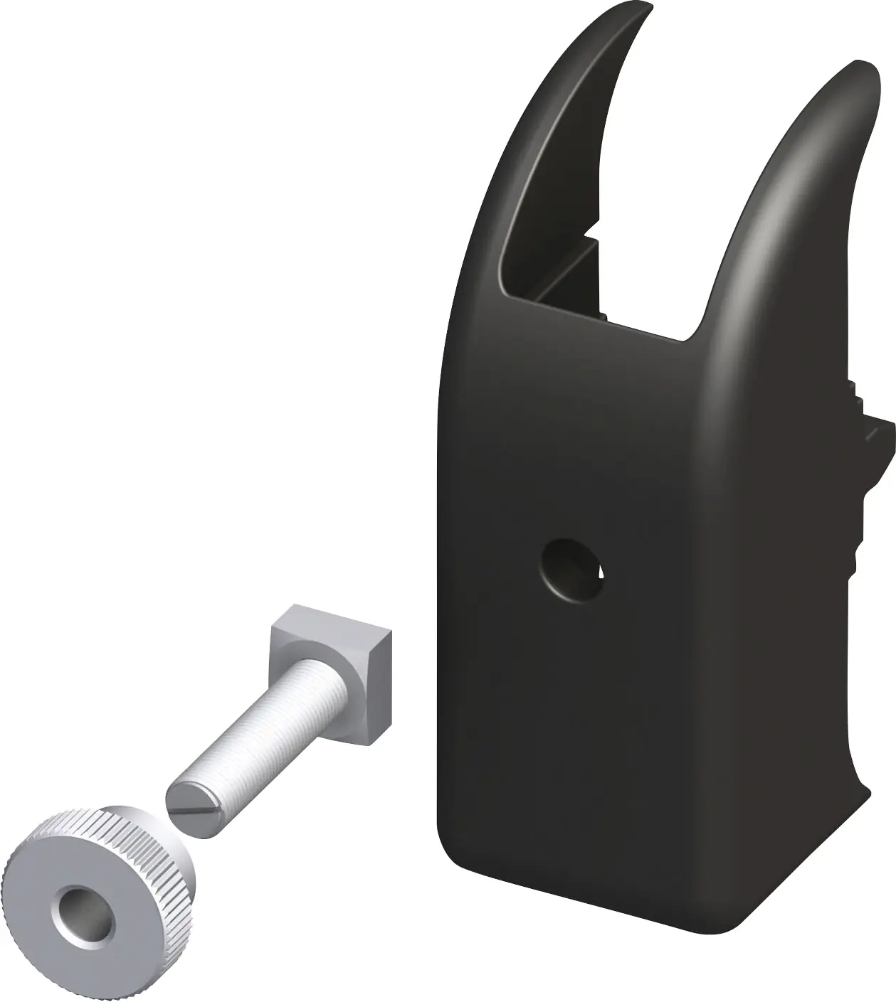 coaxis®-Haken-Verdrehschutz 16 mm 16 mm PVC (Kunststoff) glatt schwarz