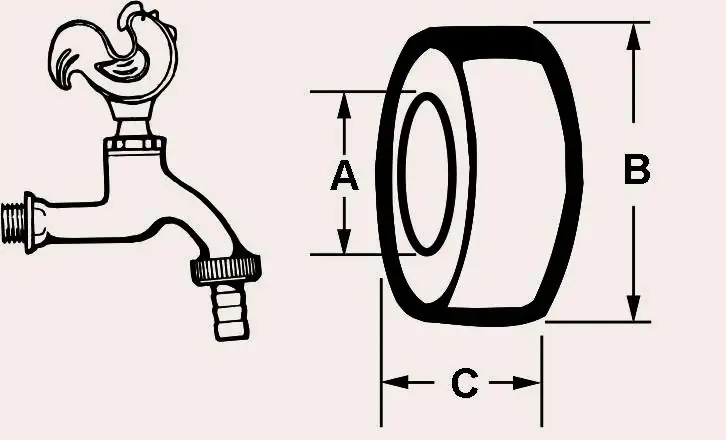 Cornat Hahnrosette messing 1/2" x 5 mm Ø 60 mm