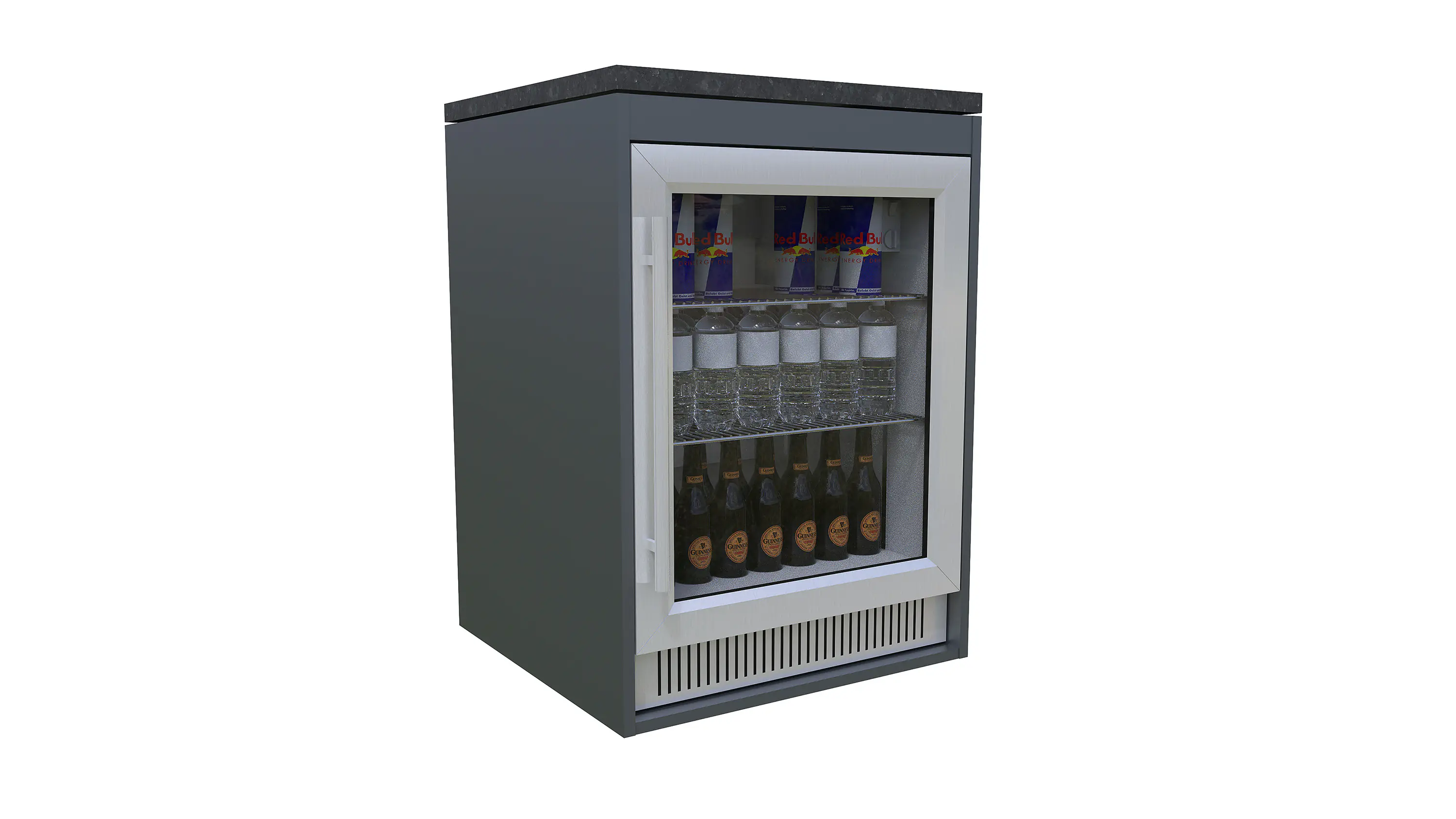 Bellano Living Element für Outdoorküchen inkl. Kühlschrank anthrazit granit