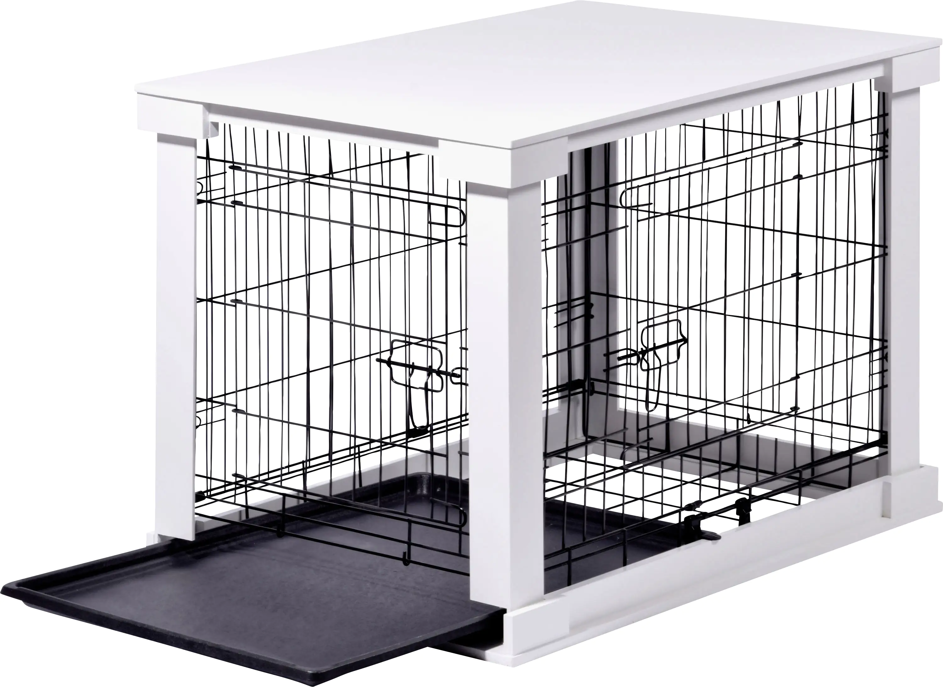 Dobar Design-Hundekäfig aus Holz mit Tischoberfläche