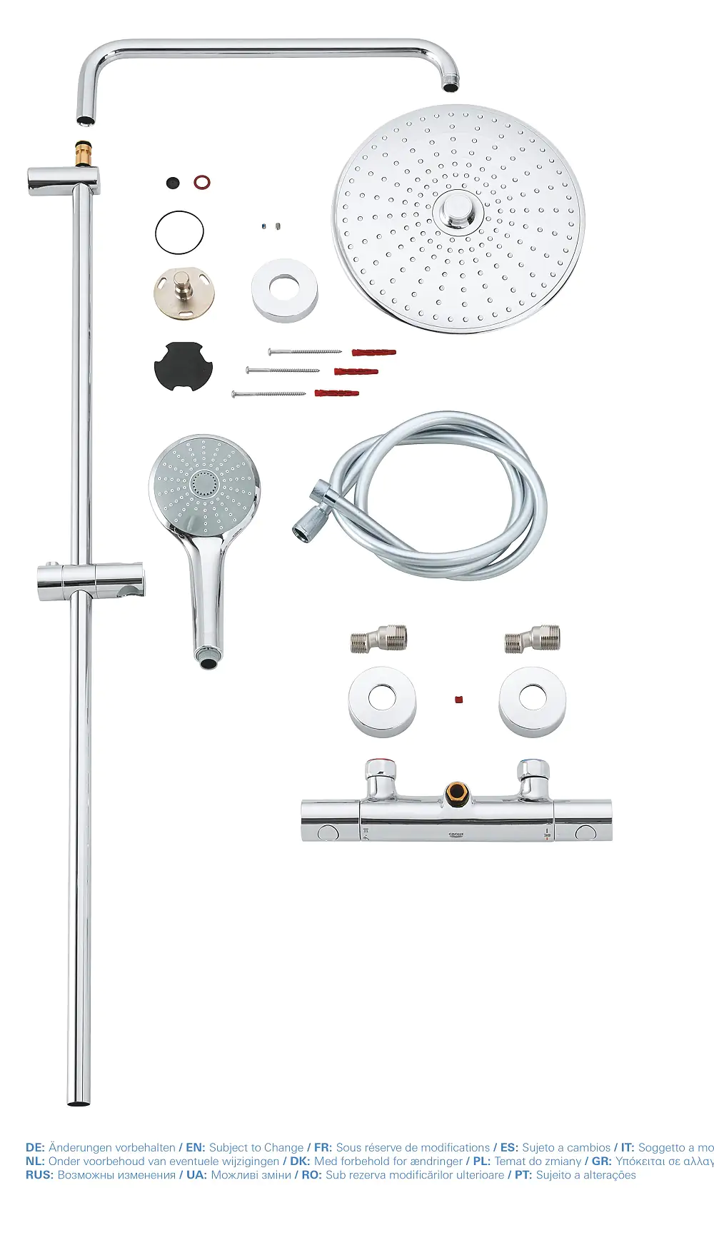Grohe Kopfbrausesystem Euphoria 260 verchromt, Aufputz-Thermostat mit Aquadimmer Funktion Grohe Kopfbrausesystem Euphoria 260 verchromt, Aufputz-Thermostat mit Aquadimmer Funktion