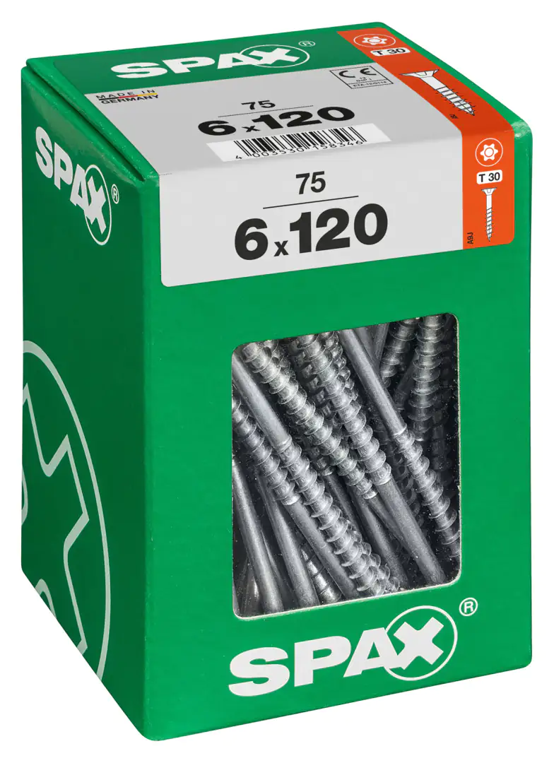 Spax Universalschrauben 6.0 x 120 mm TX 30 - 75 Stk. Spax Universalschrauben 6.0 x 120 mm TX 30 - 75 Stk.