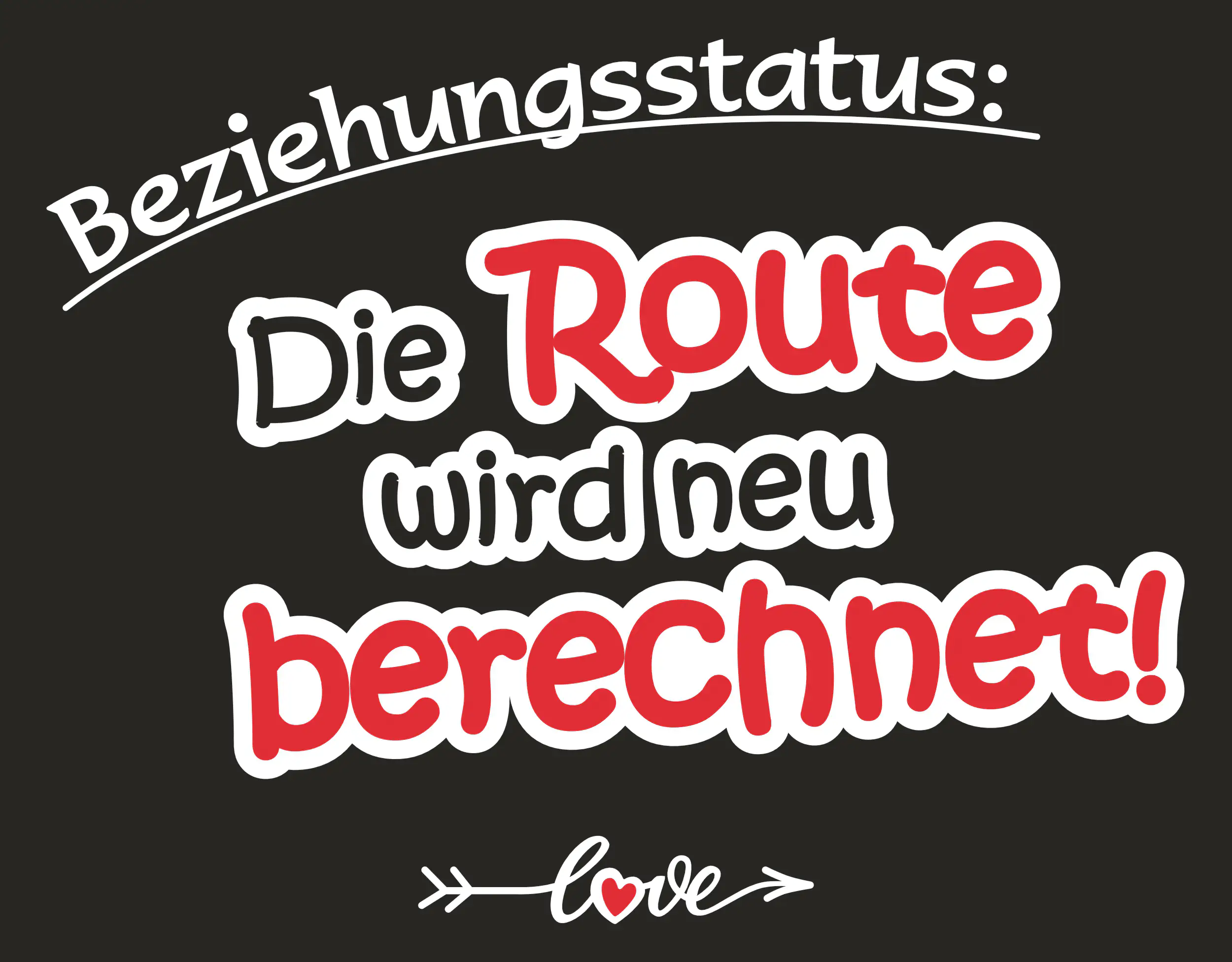 Hermann Schütz Aufkleber Beziehungsstatus: Die Route wird neu berechnet Hermann Schütz Aufkleber Beziehungsstatus: Die Route wird neu berechnet