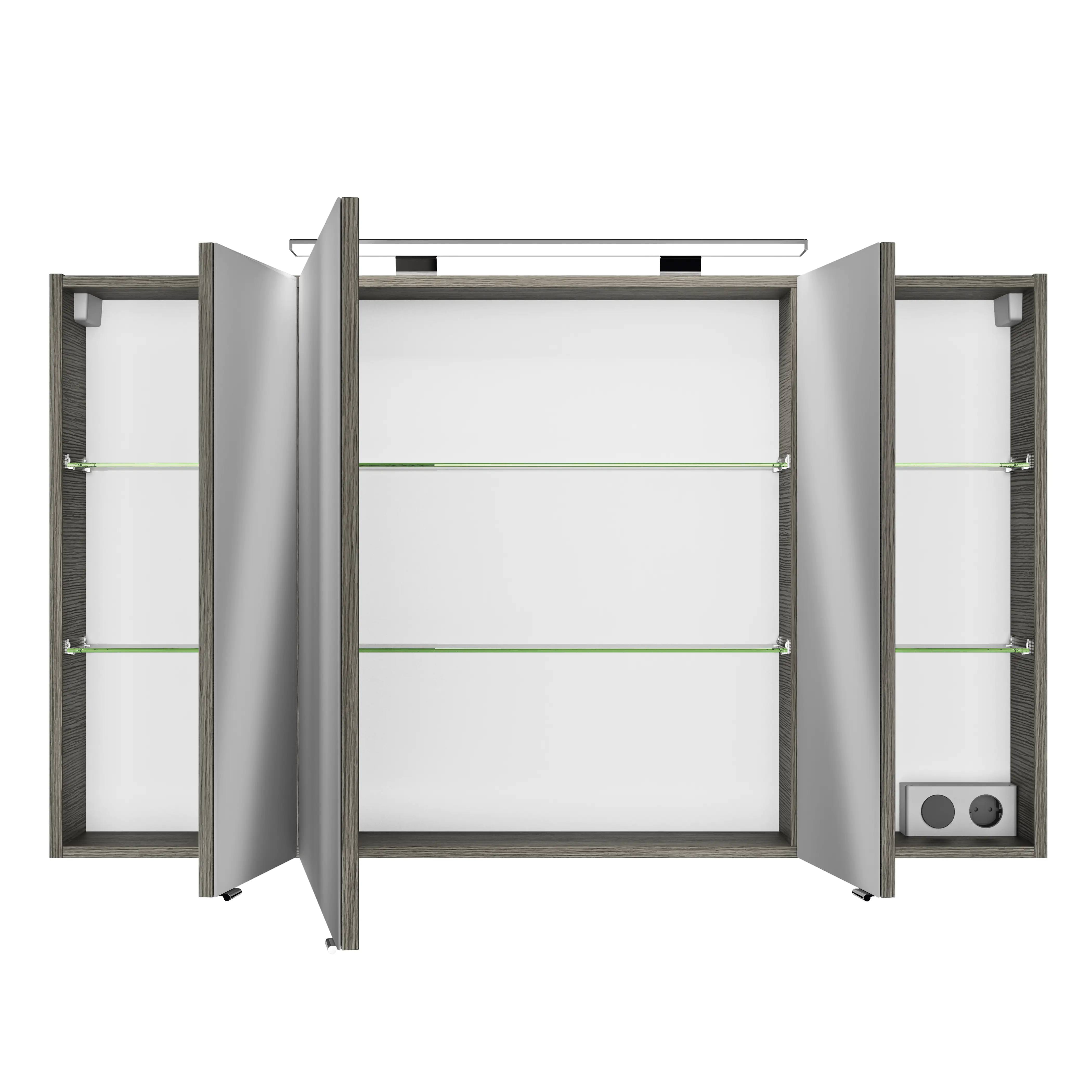 Pelipal Spiegelschrank Fokus 4010 Graphit Struktur quer, Breite 1200 mm