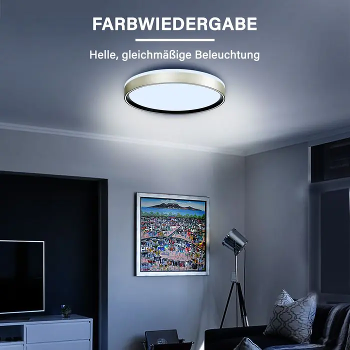 MegaLight LED-Deckenleuchte Shining Pluto Alu Ø48 cm dimmbar