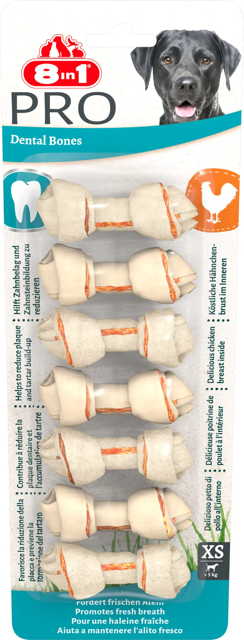 8in1 Kauknochen Delights Pro Dental XS