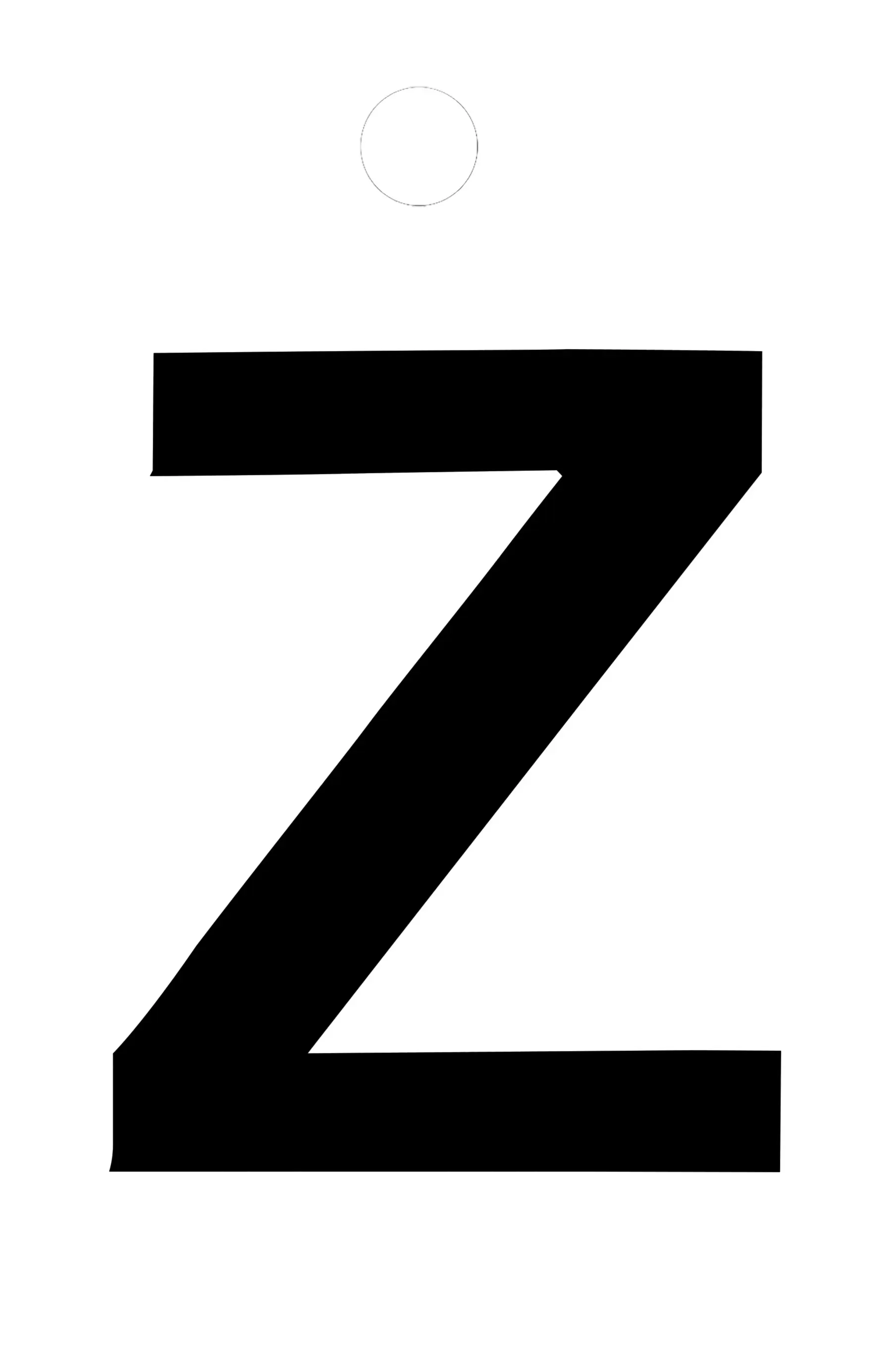 Conmetall Aufkleber Buchstabe Z PVC 3,5 x 3,5 cm schwarz 