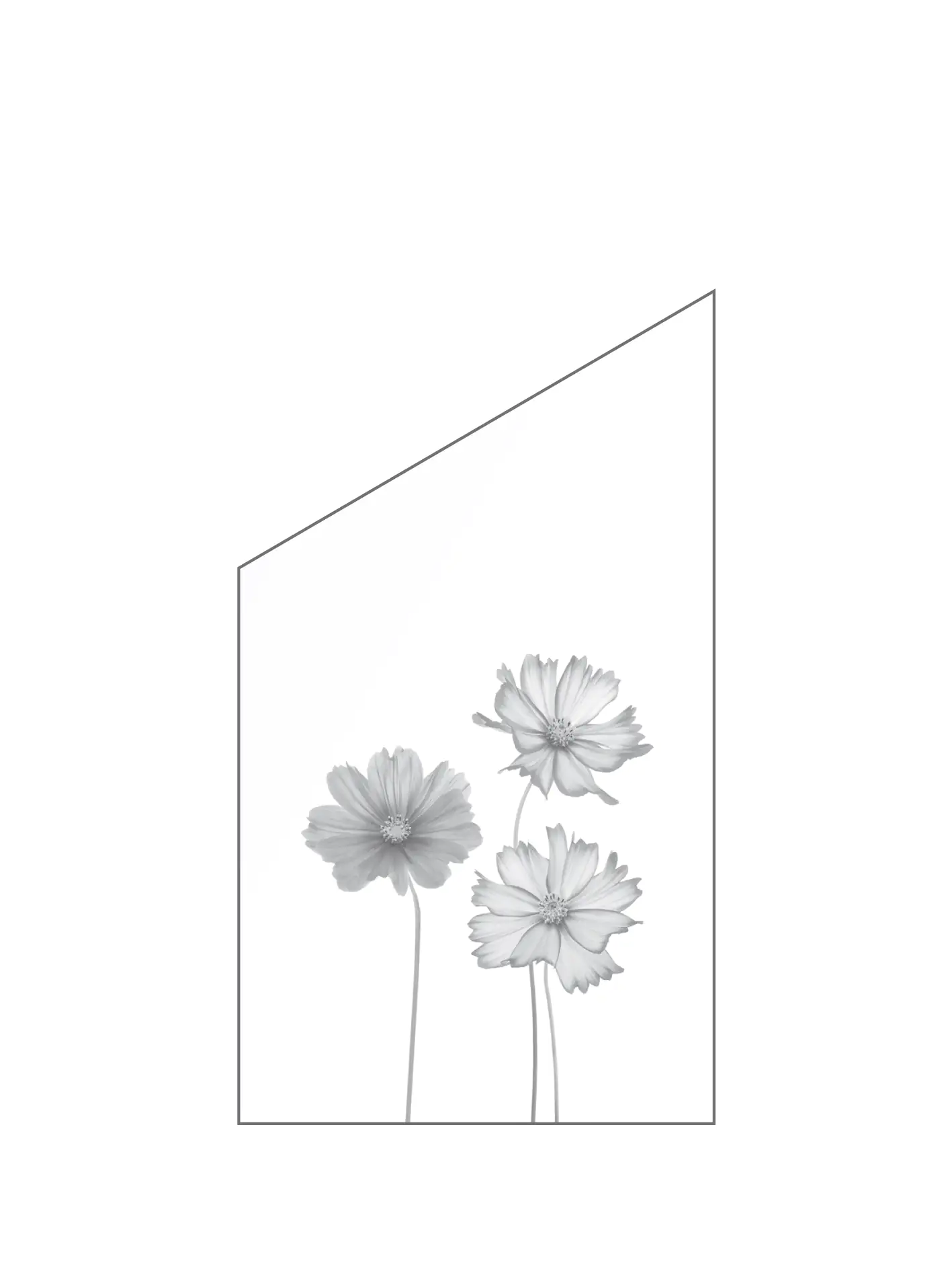 Ambiente Glaszaun Dekor 93 schräg 103 x 120/180 cm gehärtetes 8 mm Glas