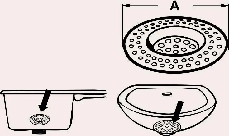 Cornat Haarsieb Kunststoff Set 2 Stück Ø 60 und 70 mm, für Ablaufventile