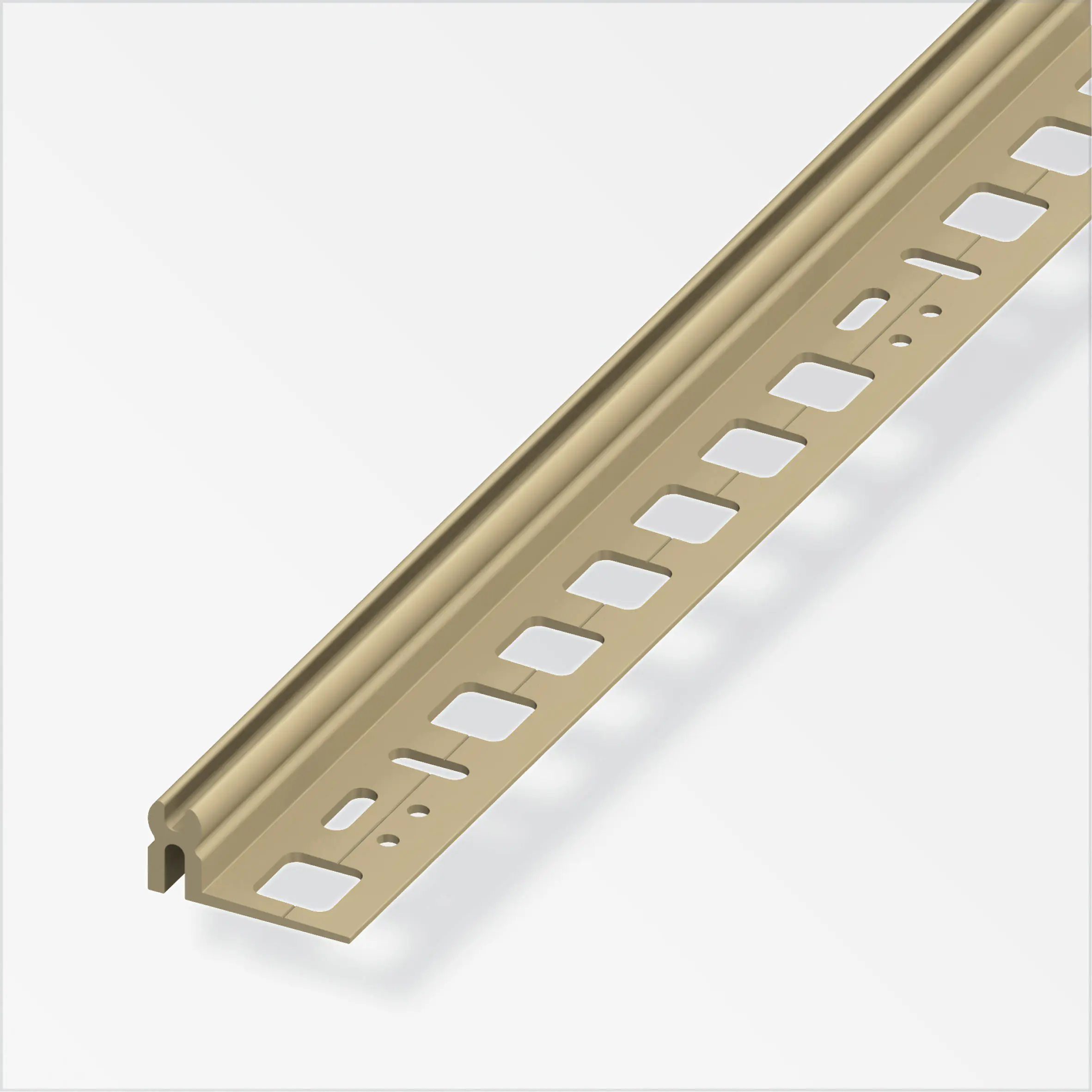 alfer Träger-Profil 1 m, 16 x 30 mm PVC (Kunststoff) glatt caramel