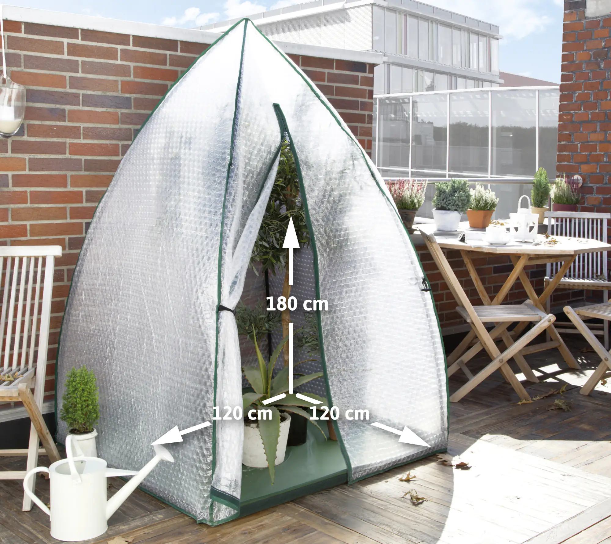Bio Green Überwinterungszelt Igloo für Pflanzen, 180 x 120 x 120 cm