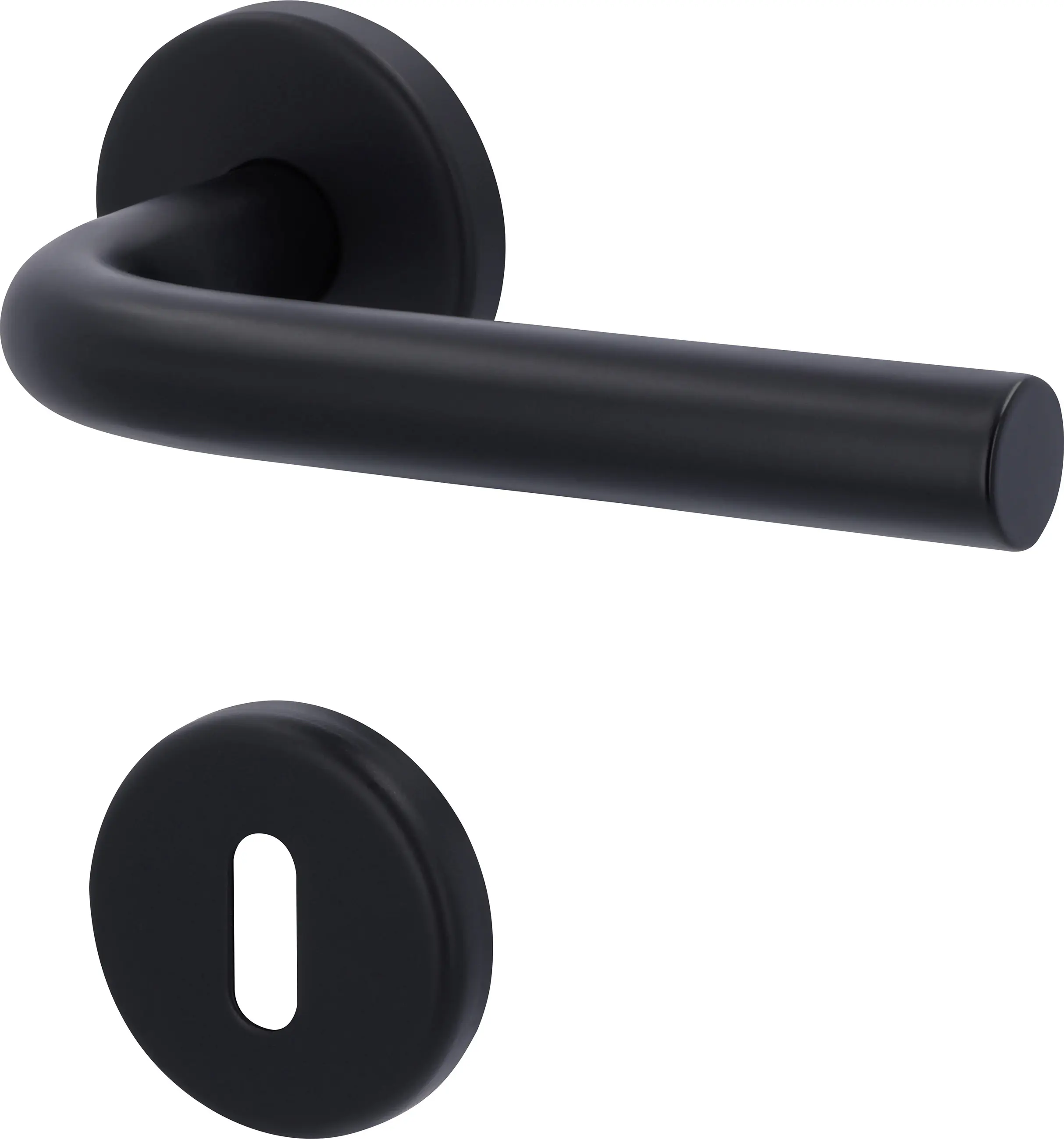 Alpertec Rosettengarnitur Dolores BB Edelstahl schwarz matt Ø 5 cm