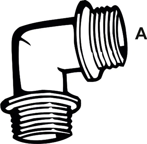 Cornat Winkel messing verchromt 3/4" Außengewinde